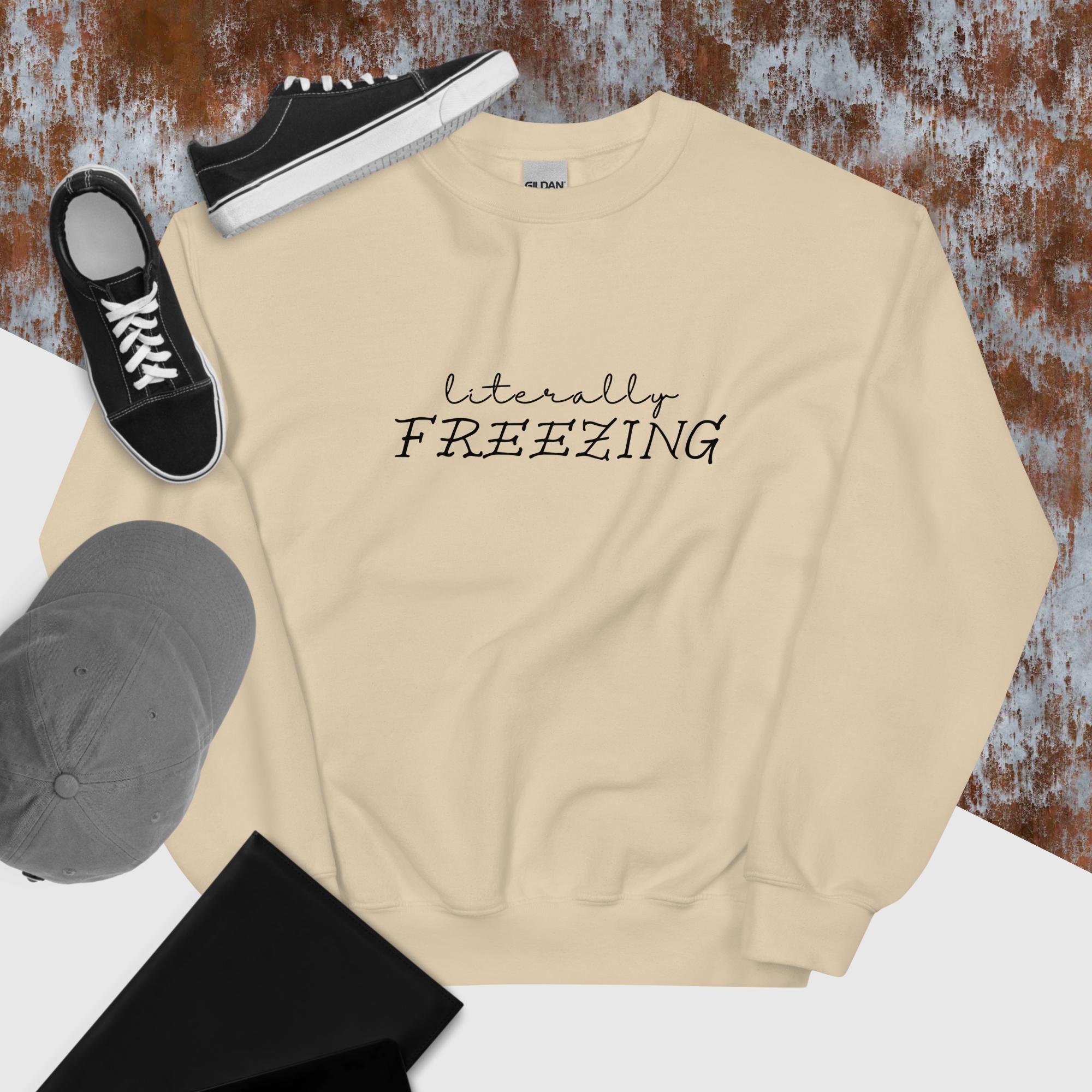Unisex Freezing Sweatshirt - Cozy Winter Pullover for Men & Women | Perfect for Cold Weather, Outdoor Activities & Casual Wear