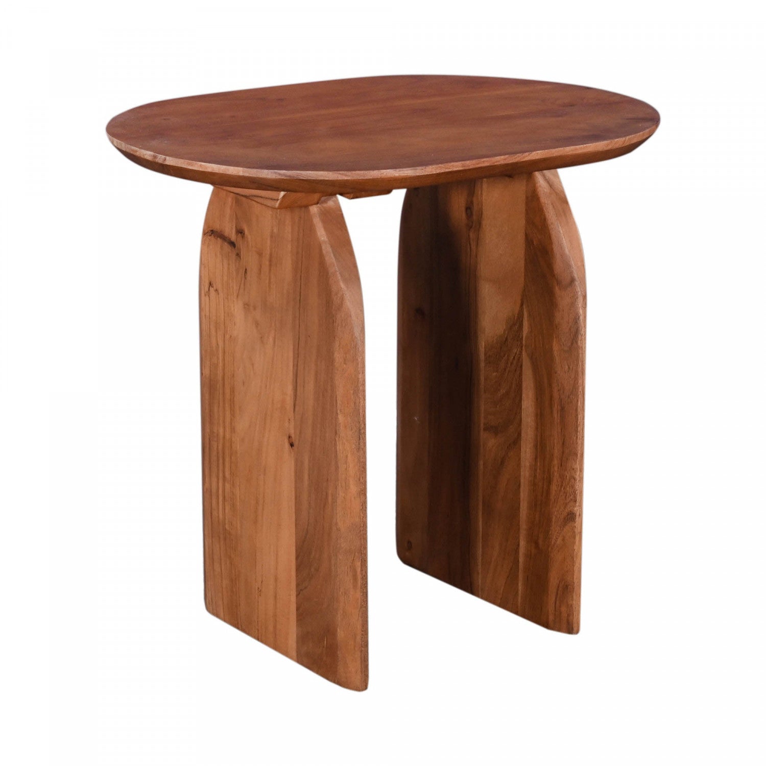 Brikka Modern Side Table - Brown Wooden End Table for Living Room, Bedroom, or Office - Perfect for Coffee, Books, and Decor