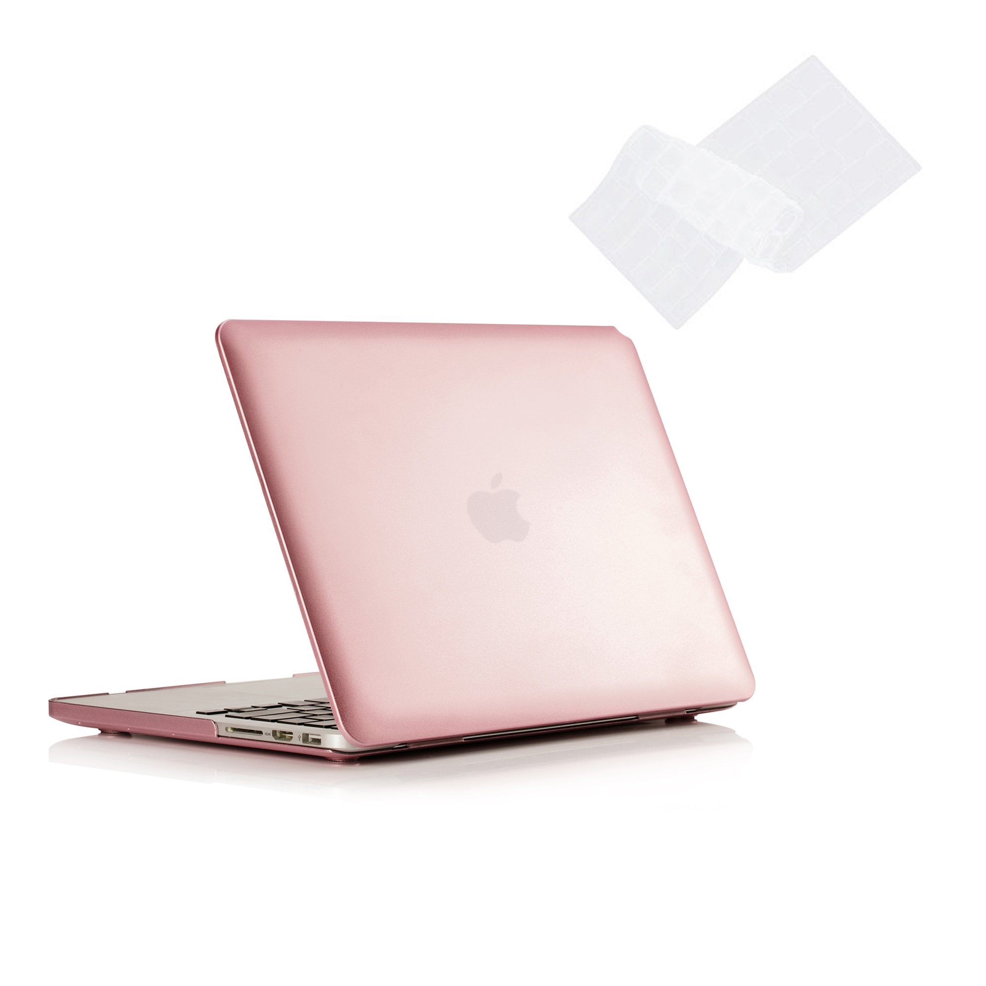 Premium Hard Plastic Shell Case & Keyboard Cover for MacBook Pro Retina 13 Inch (A1502 & A1425 Models) - Compatible with 2012-2015 Versions, Stylish Rose Gold Protection for Work, Travel & School