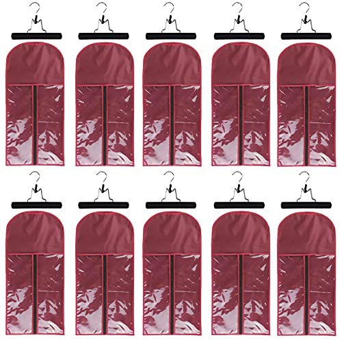 Wine red Wig Bags+Black Hangers