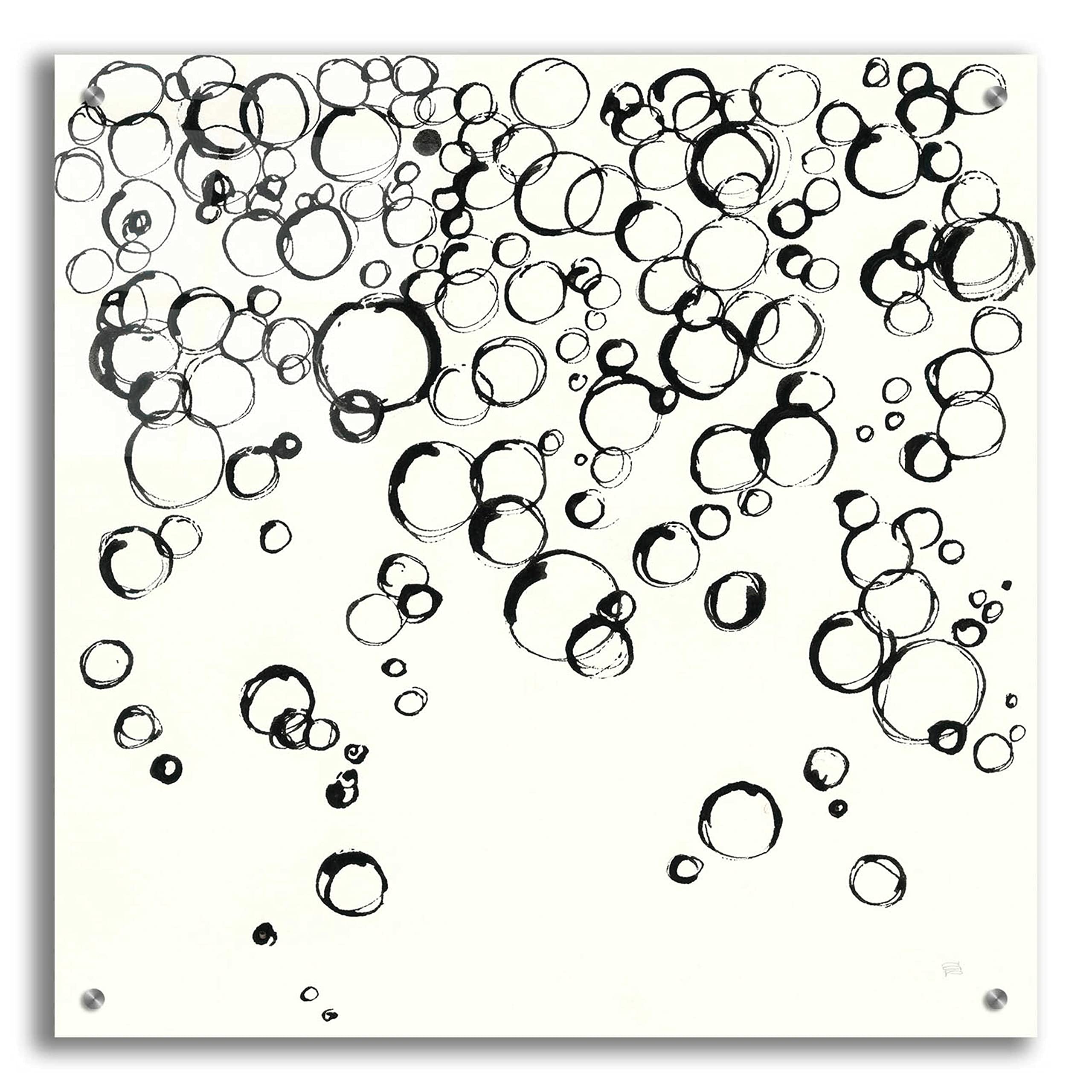Bubbles III by Chris Paschke - 24x24 Inch Modern Abstract Canvas Art Print - Perfect for Living Room, Bedroom & Office Wall Decor