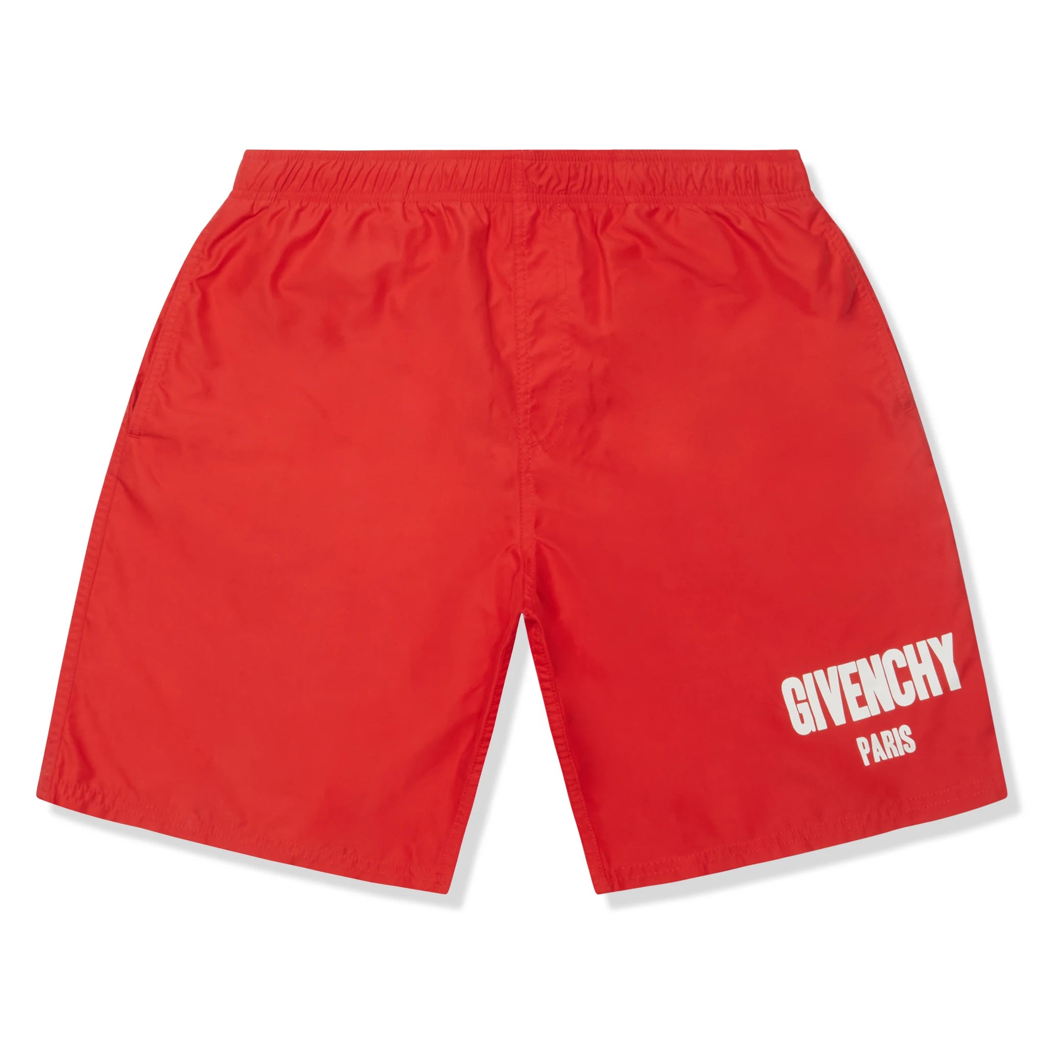Pre-Owned Givenchy Paris Red Board Shorts for Men - Stylish Swimwear for Beach, Pool & Summer Vacations