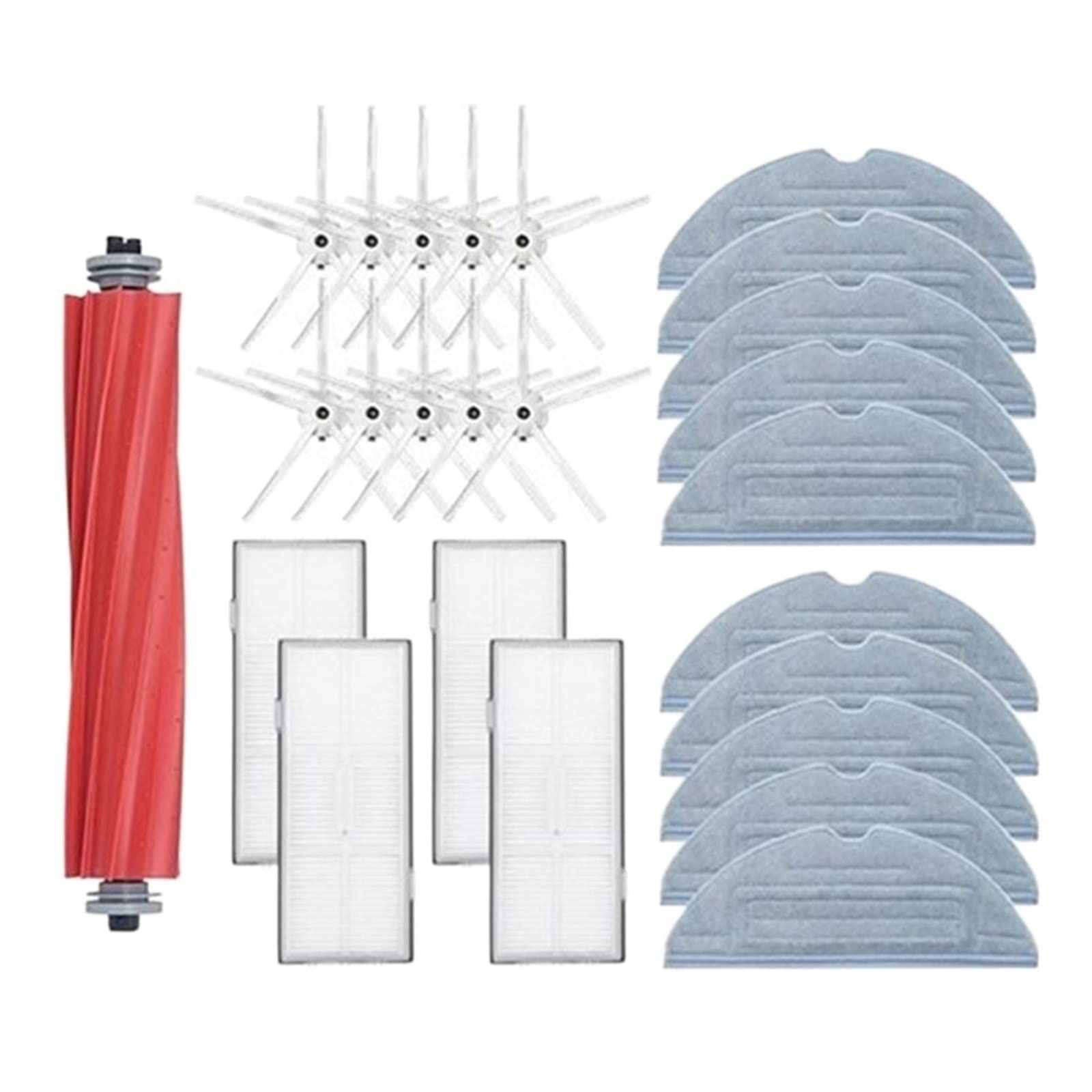 Roborock S7 T7S T7Plus Vacuum Cleaner Accessories Kit - HEPA Filter, Main Brush, Mop Cloth & Side Brush Replacement Parts | Compatible with Roborock Robot Vacuums | Perfect for Pet Hair, Hardwood Floors & Daily Cleaning