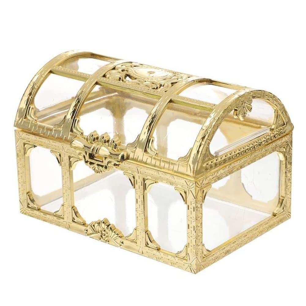 Transparent Pirate Treasure Box - Jewelry Storage Organizer for Gems & Trinkets