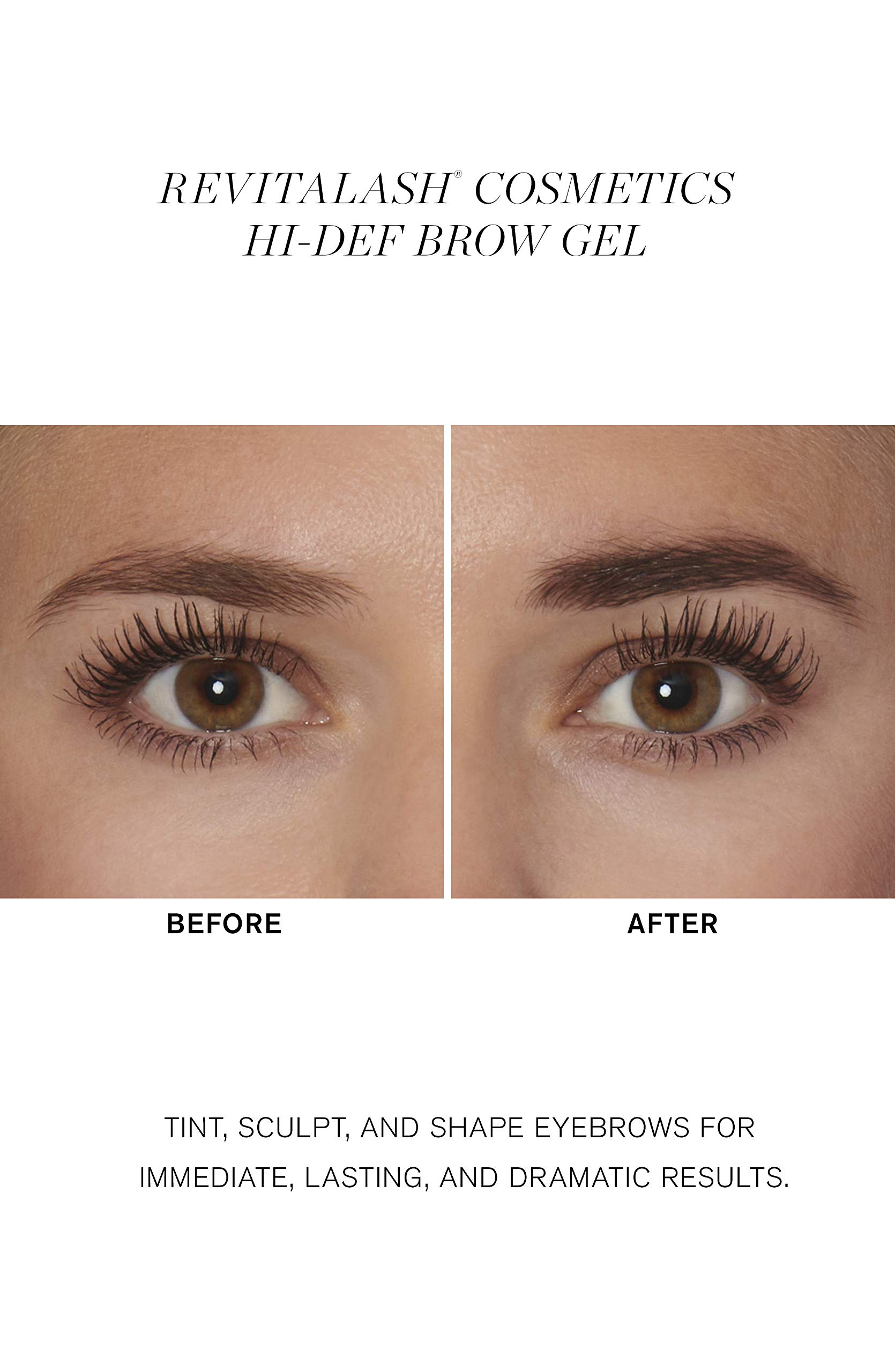 RevitaLash Cosmetics Hi-Def Brow Gel - Hypoallergenic, Cruelty-Free Eyebrow Gel for Natural Volume & Definition | Perfect for Everyday Wear & Special Occasions