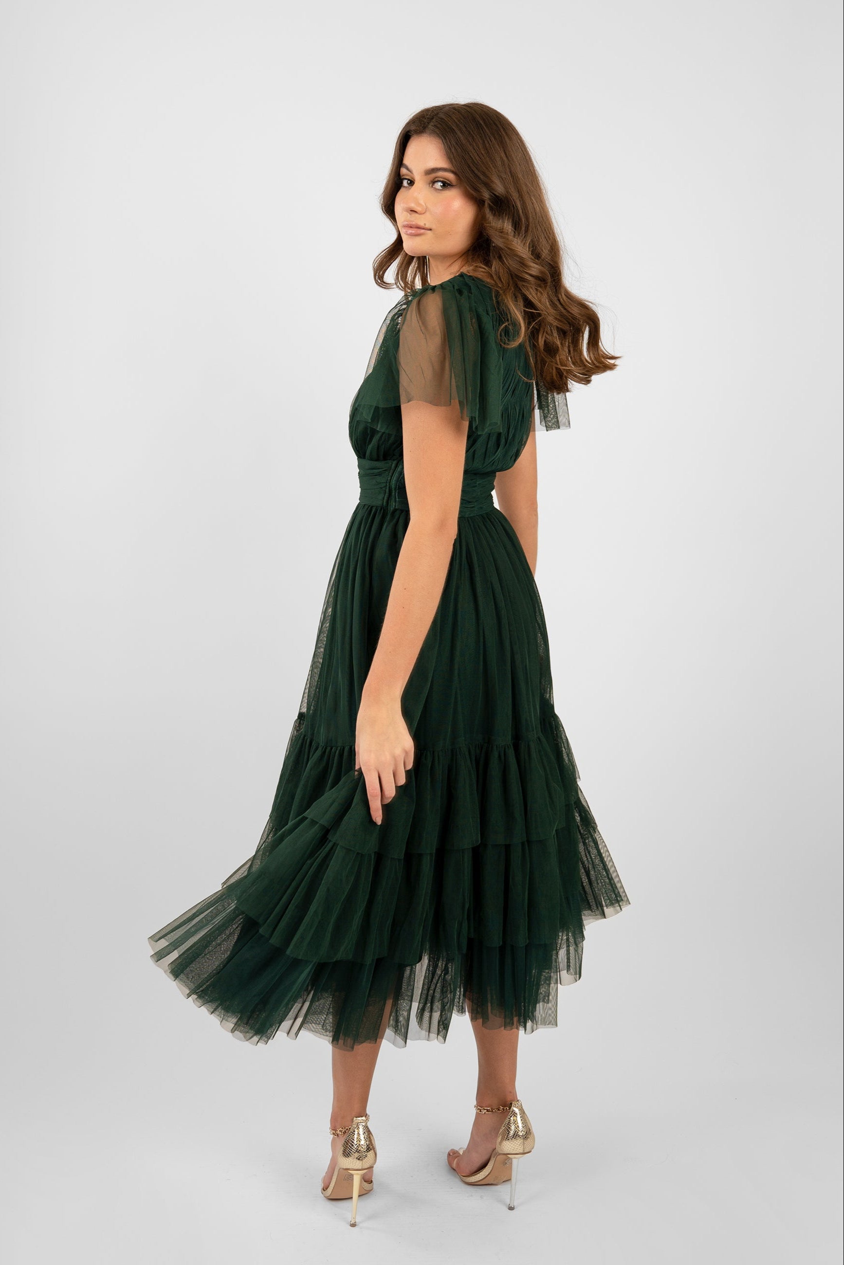 Emerald Green Bridesmaid Dress by Madison - Elegant Formal Gown for Weddings, Prom & Special Events
