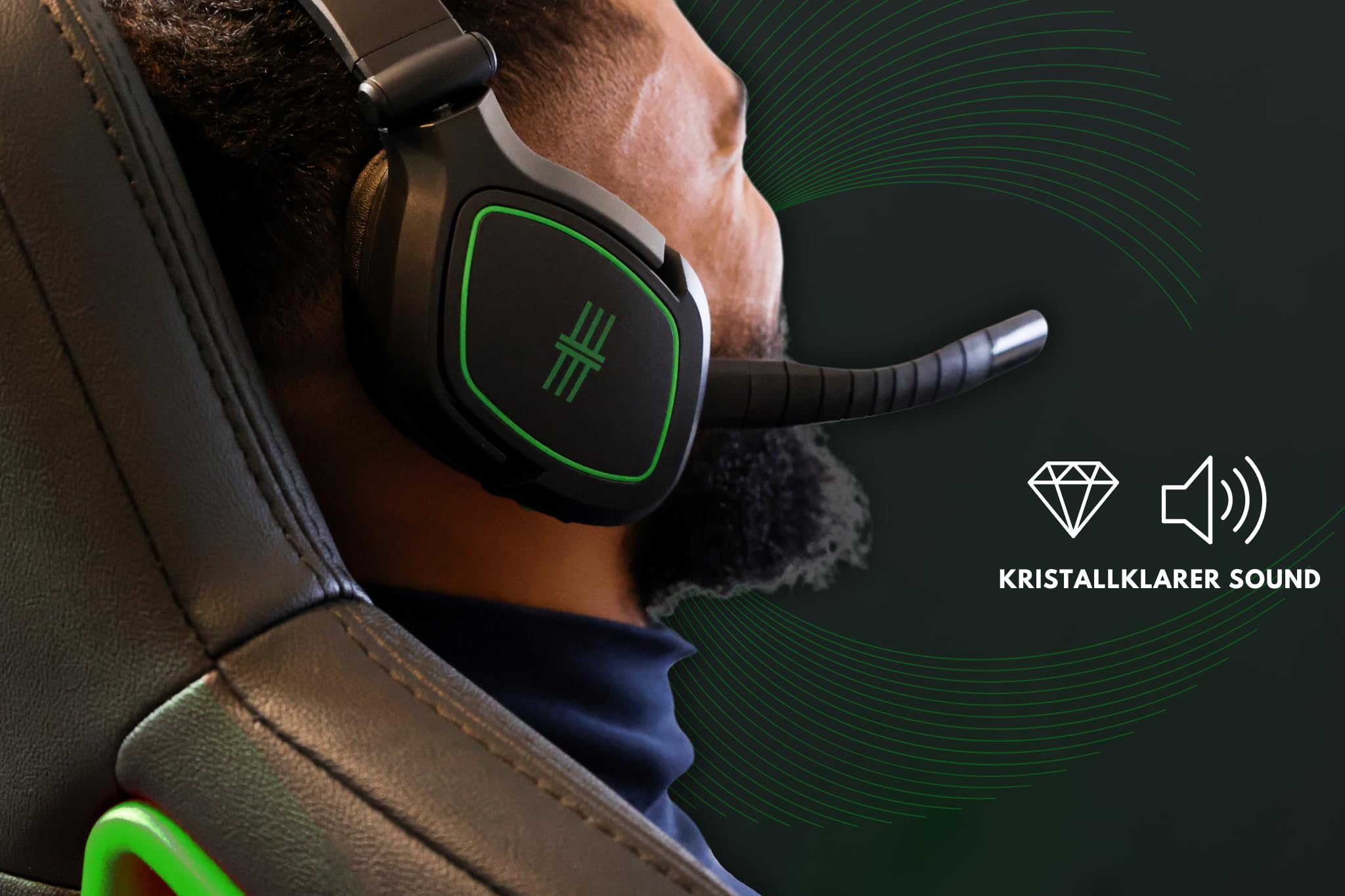 Reem Eagle Wireless Gaming Headset - USB-C 7.1 Virtual Surround Sound Headphones with 2.4GHz Wireless, Active Noise Cancelling - Compatible with PS5, PS4, Nintendo Switch, PC & Mobile - Includes Carry Case (White) - Perfect for Competitive Gaming, Streaming & Online Meetings
