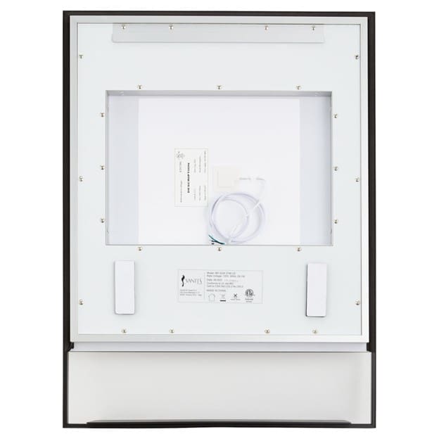 Oxygen Castore 3 0902 15 Inch 24x32 LED Lighted Mirror with Adjustable Brightness - Black Bathroom Vanity Mirror for Makeup & Shaving - Perfect for Bedrooms, Salons & Dressing Rooms