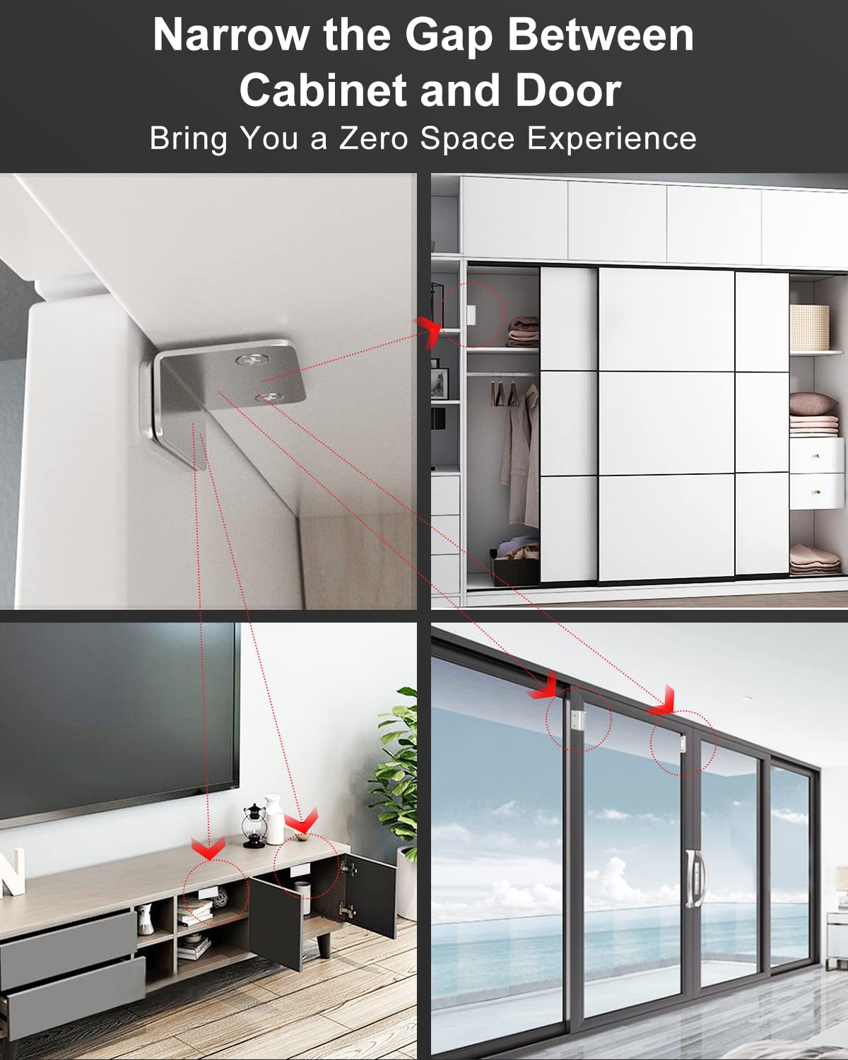 Ultra Thin L-Shaped Magnetic Cabinet Catch 2 Pack - Strong Adhesive Drawer & Door Magnets for Kitchen, Closet & Cabinet Closure | Secure & Silent Closing Solution for Home Organization