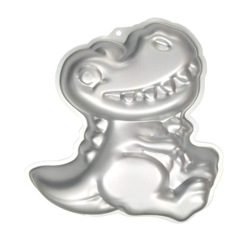 Dinosaur Cake Pan - 3D Birthday Cake Mold, Nonstick Aluminum Alloy Baking Tool for Kids Party & Jurassic Themed Desserts
