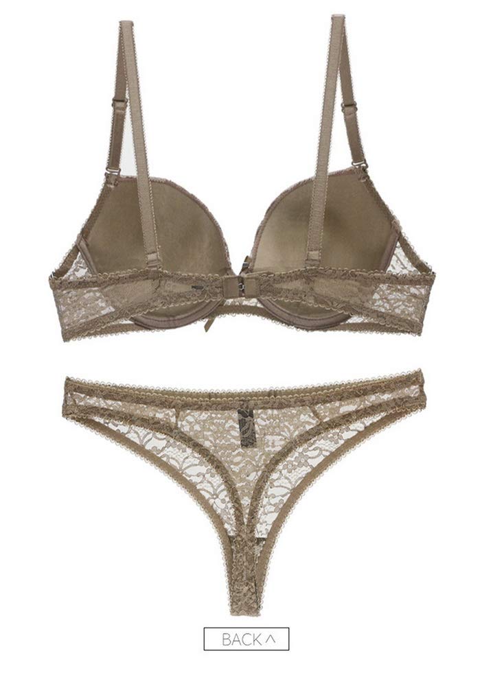 Swbreety Women's Lingerie Set - Sexy Push Up Lace Bra & Bikini Panties | Comfortable Underwear for Date Night, Wedding Night & Special Occasions