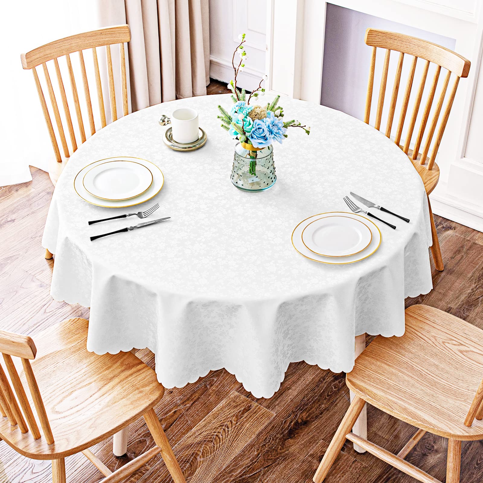 Smiry Waterproof Heavy Duty Vinyl Tablecloth, 70