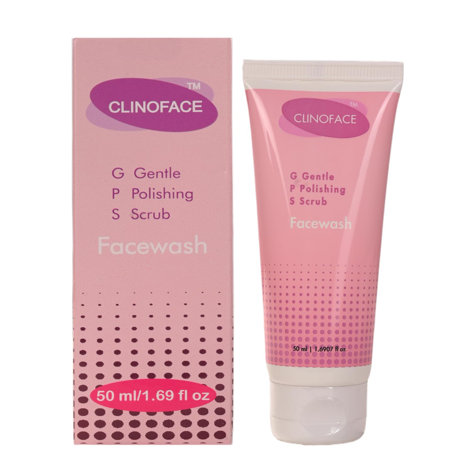 CLINOFACE GPS Gentle Polishing Scrub Face Wash - 3-in-1 Exfoliating Cleanser, Scrub & Mask for Instant Glow & Hydration | Cooling Effect for Men & Women | 50ml | Perfect for Daily Skincare Routine & Post-Workout Refreshment