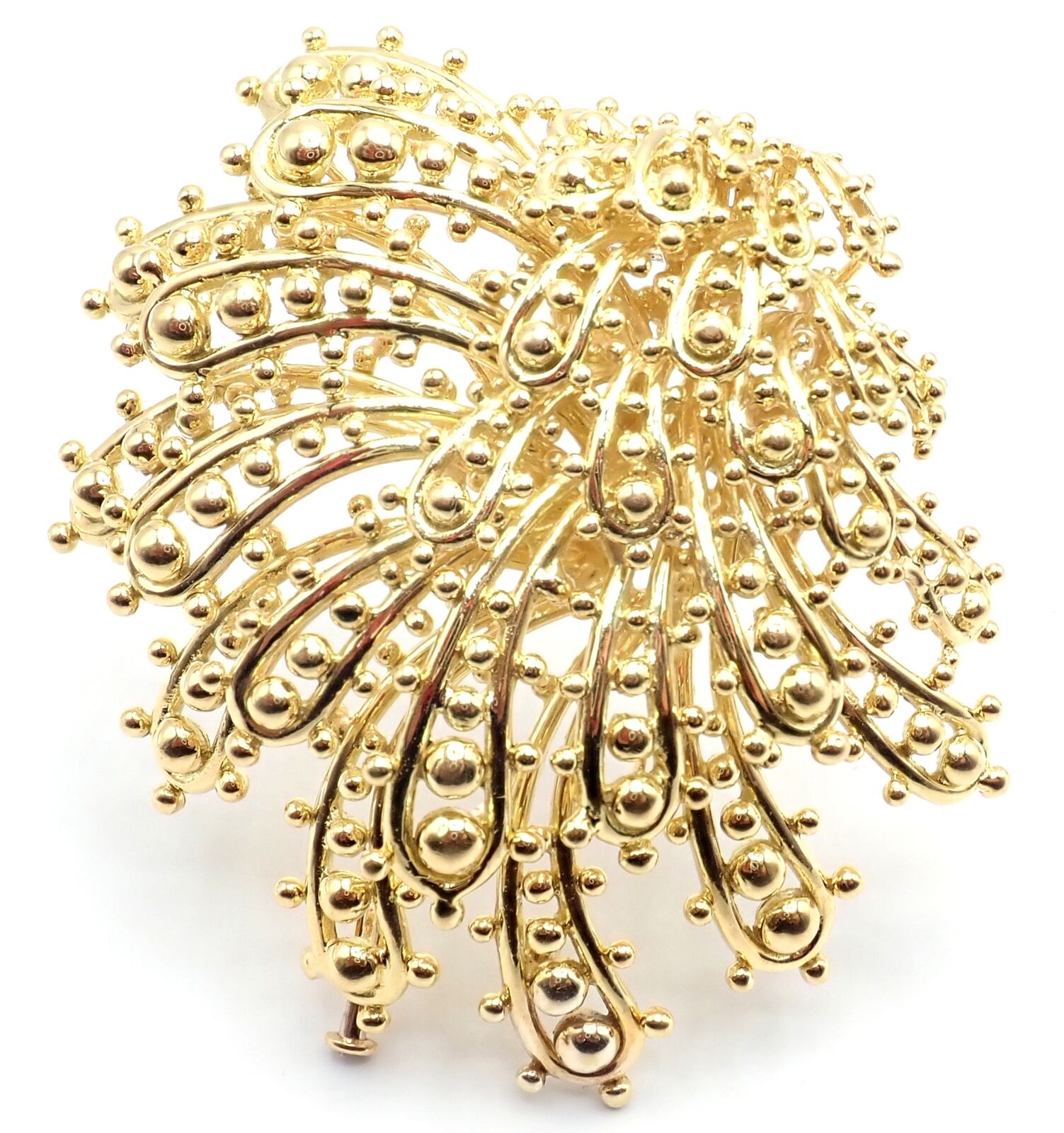 Authentic David Webb 18k Yellow Gold Large Brooch Pin - Vintage Luxury Jewelry for Women - Perfect for Special Occasions & Gift Giving