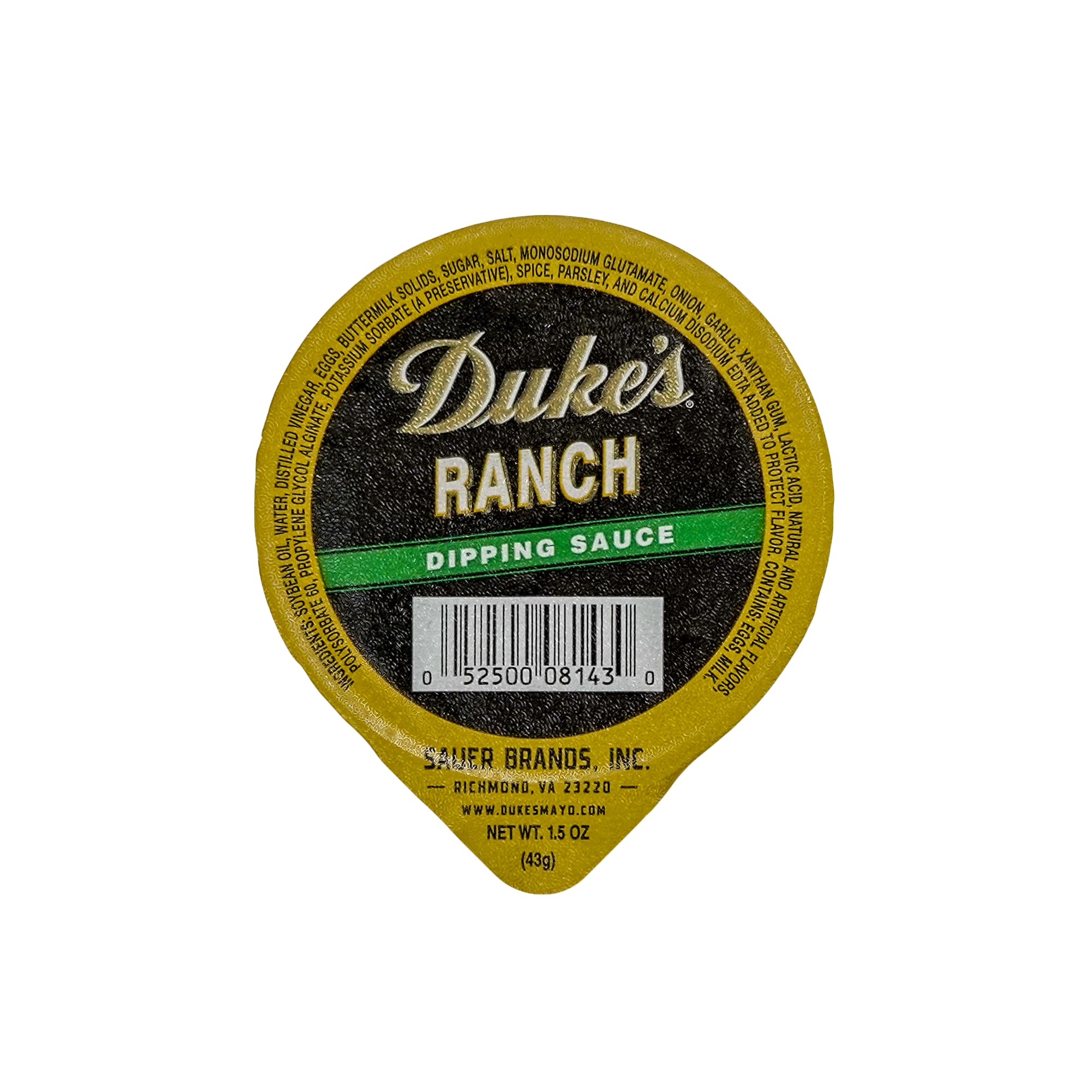 Duke's Ranch Dipping Sauce - 2oz Portion Control Cups (Pack of 50) | Perfect for Restaurants, Catering & Party Snacks