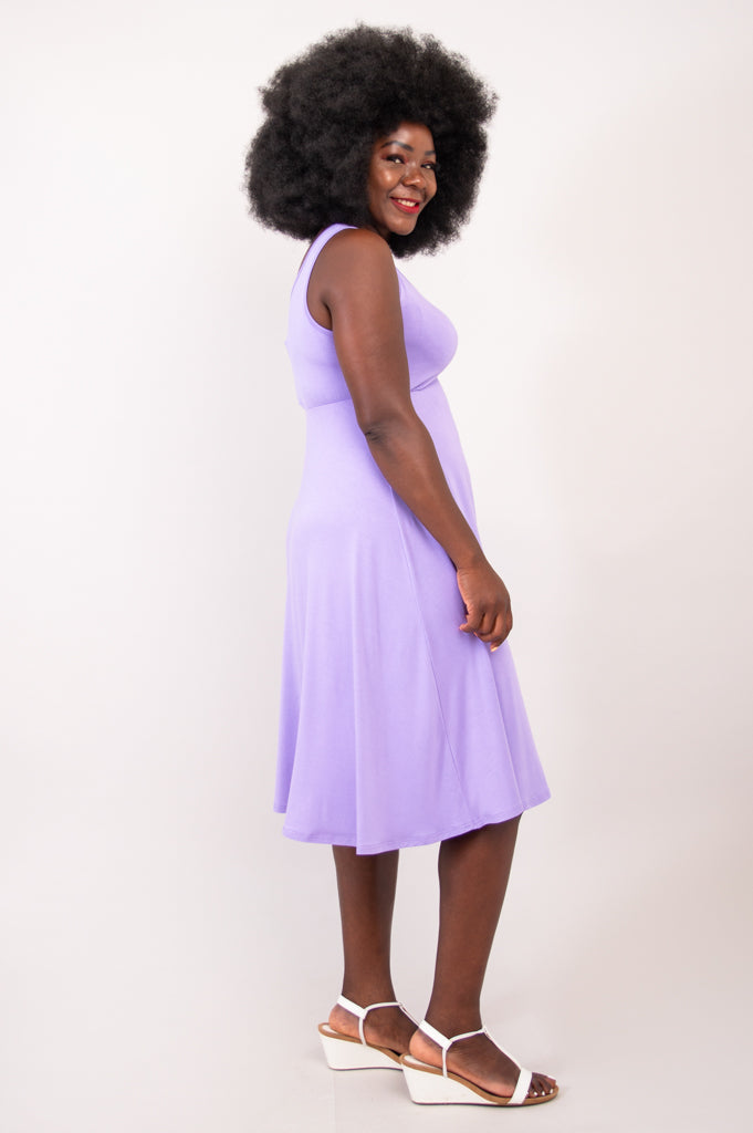 Genesis Women's Lavender Bamboo Dress - Soft, Breathable & Eco-Friendly for Summer, Casual Wear & Outdoor Activities