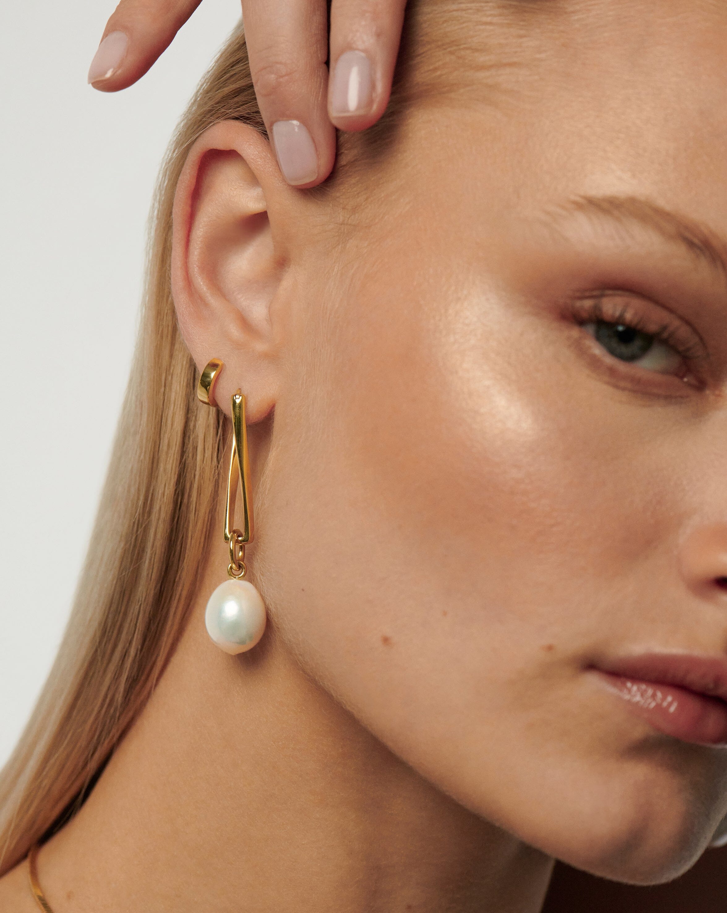Baroque Pearl Twisted Drop Earrings - 18k Gold Plated Dangle Earrings with Natural Pearls | Elegant Jewelry for Women, Perfect for Weddings, Parties & Special Occasions