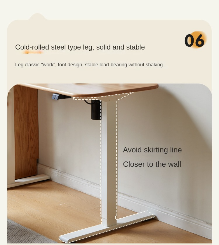 Ergonomic Beech Solid Wood Smart Electric Height Adjustable Standing Desk - Perfect for Home Office, Gaming & Workspace Productivity