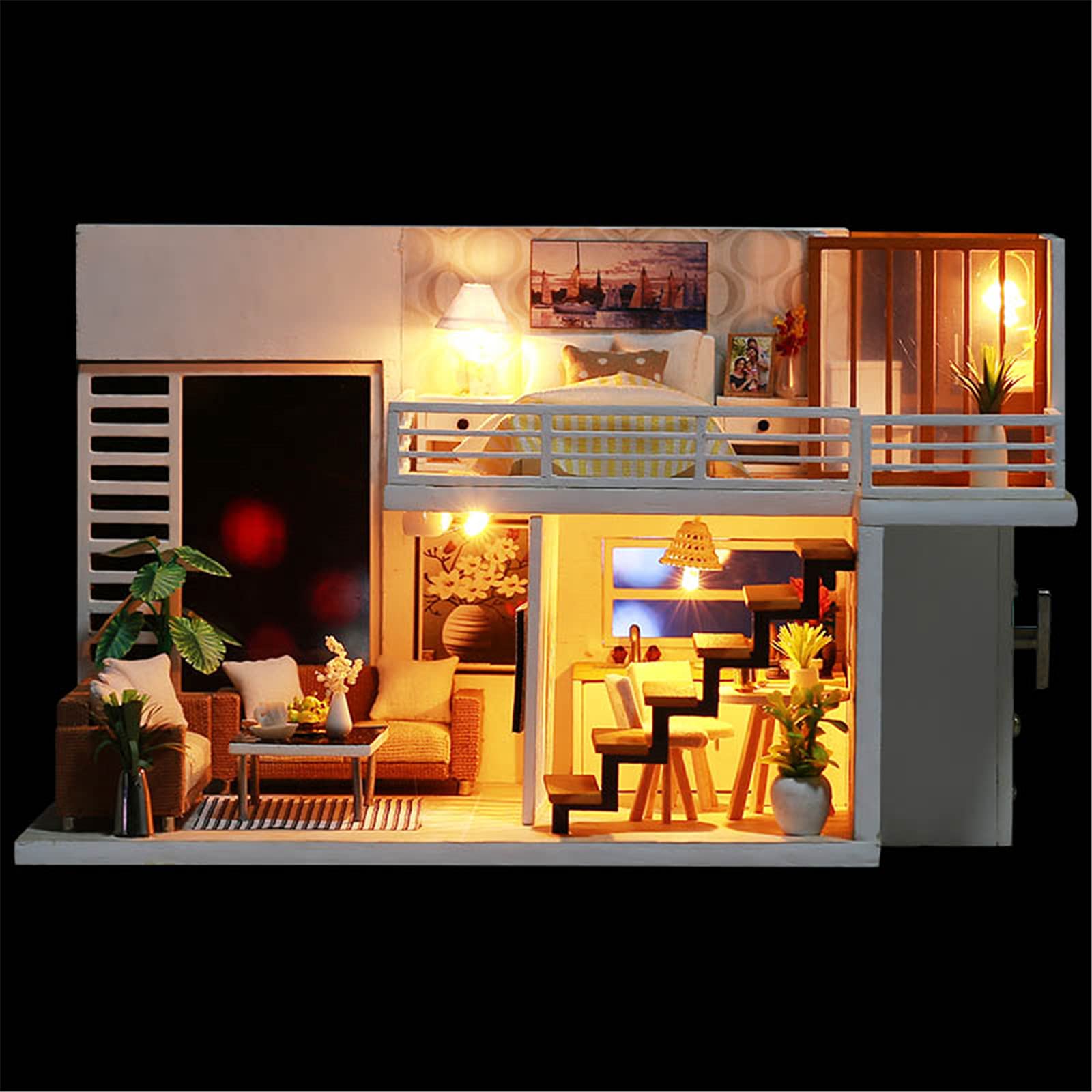 DIY Wooden Miniature Dollhouse Furniture Kits - Handmade Craft Model Building Toys for Kids | Perfect for Creative Play, Home Decor & Unique Gift Giving