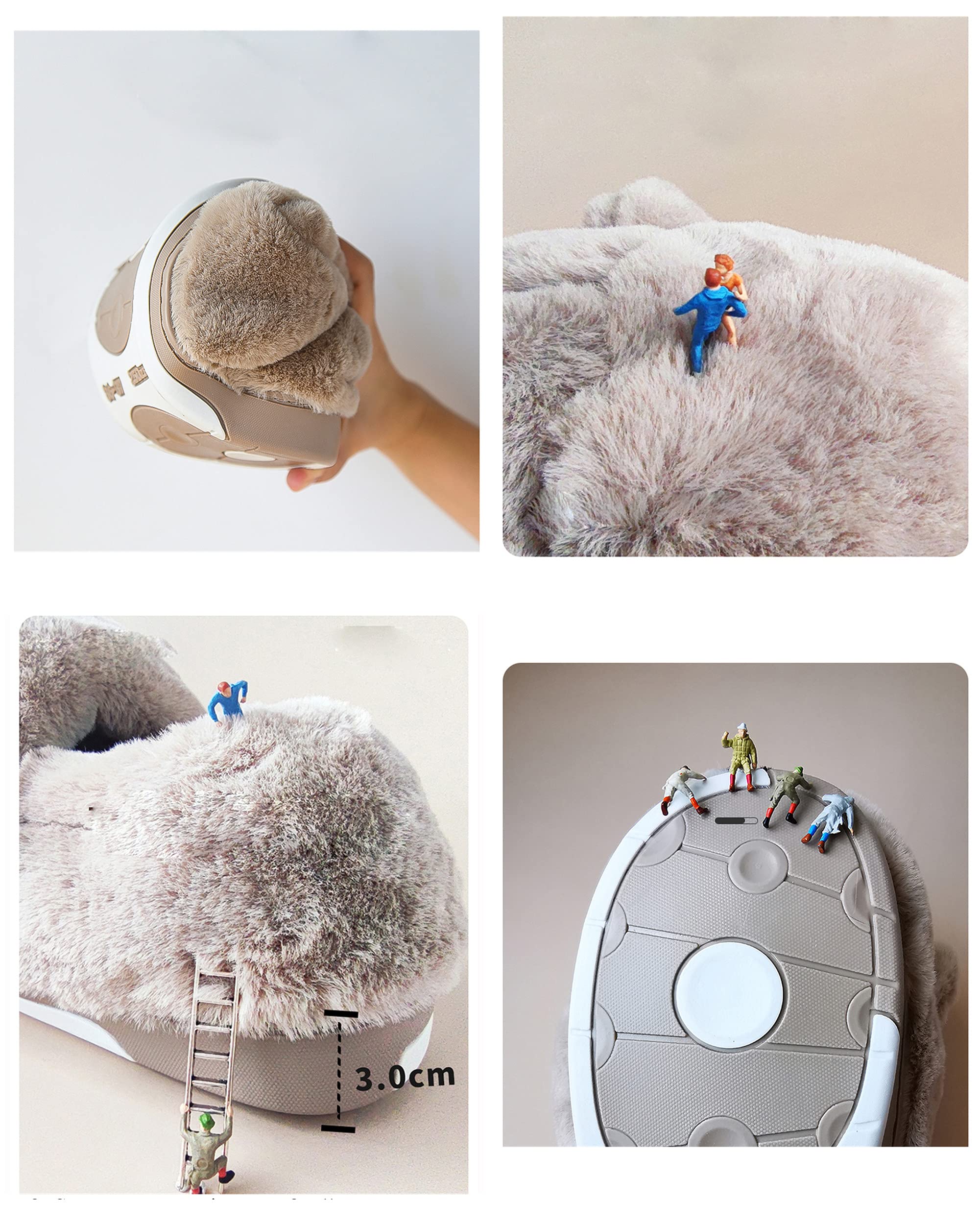 LANFIRE Women's Cute Bear Slippers - Soft Plush Fuzzy Animal House Shoes for Winter Warmth | Cozy Indoor Cotton Slippers for Home, Lounge & Gift Giving