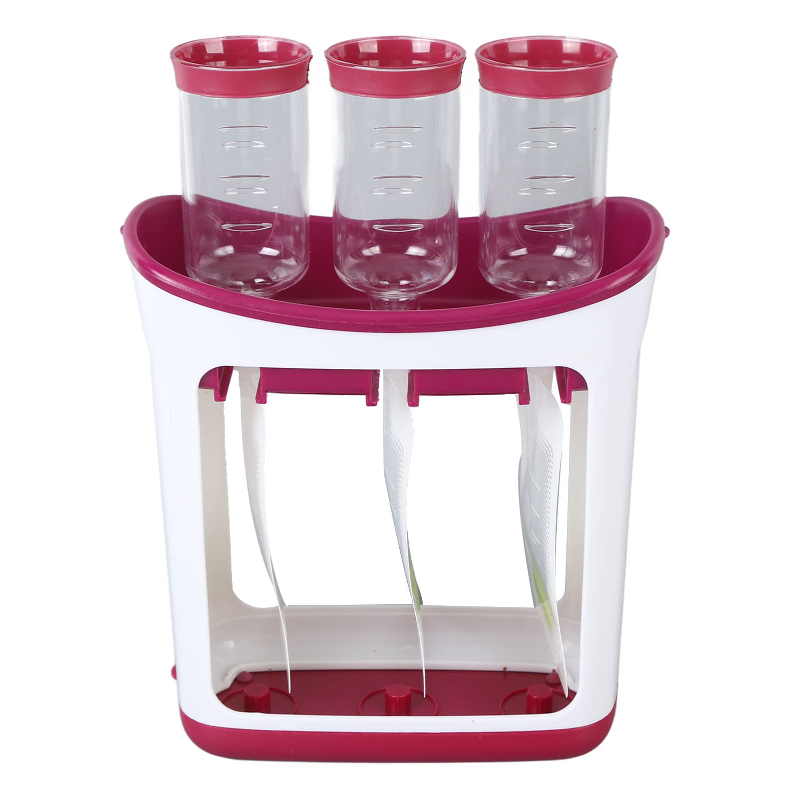 Portable Baby Food Puree Squeezer & Pouch Filling Station - 10 Reusable Squeeze Pouches Included for Homemade Baby Food, Jams & Healthy Snacks - Perfect for On-the-Go Feeding, Travel & Meal Prep