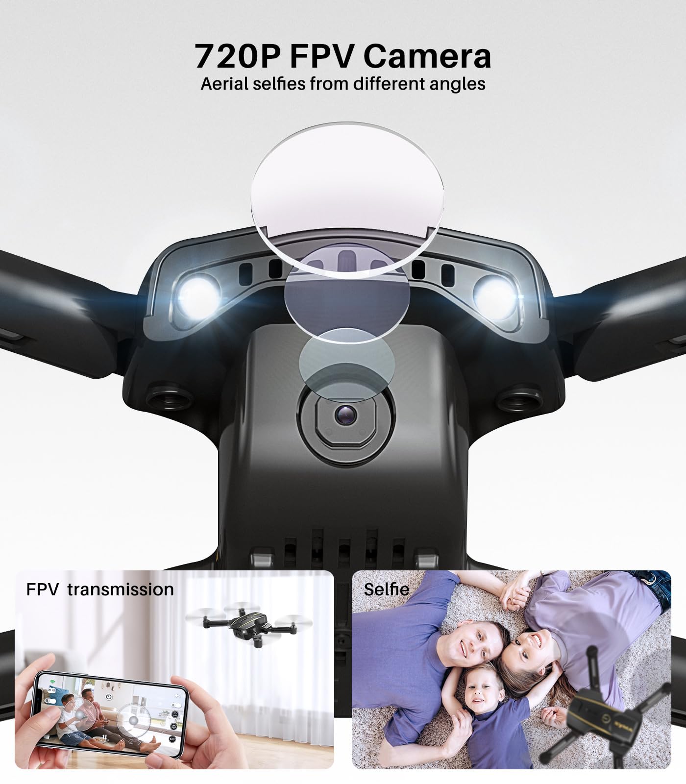 SYMA Mini Drone with 720P HD FPV Camera - Remote Control Quadcopter for Kids & Adults | Altitude Hold, Headless Mode, One Key Start | Perfect UFO Toy Gift for Boys & Girls | Indoor & Outdoor Flying Fun, Aerial Photography, Beginner Drone Training