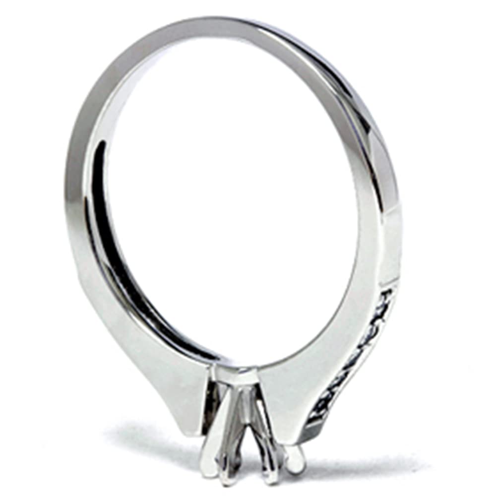 Diamond Engagement Ring Semi Mount Setting in 14K White Gold - Perfect for Proposals, Weddings & Anniversaries