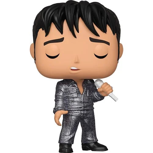 Elvis Presley 1968 Comeback Special Diamond Glitter Pop! Vinyl Figure #188 - Limited Edition Collectible for Music Fans & Home Decor