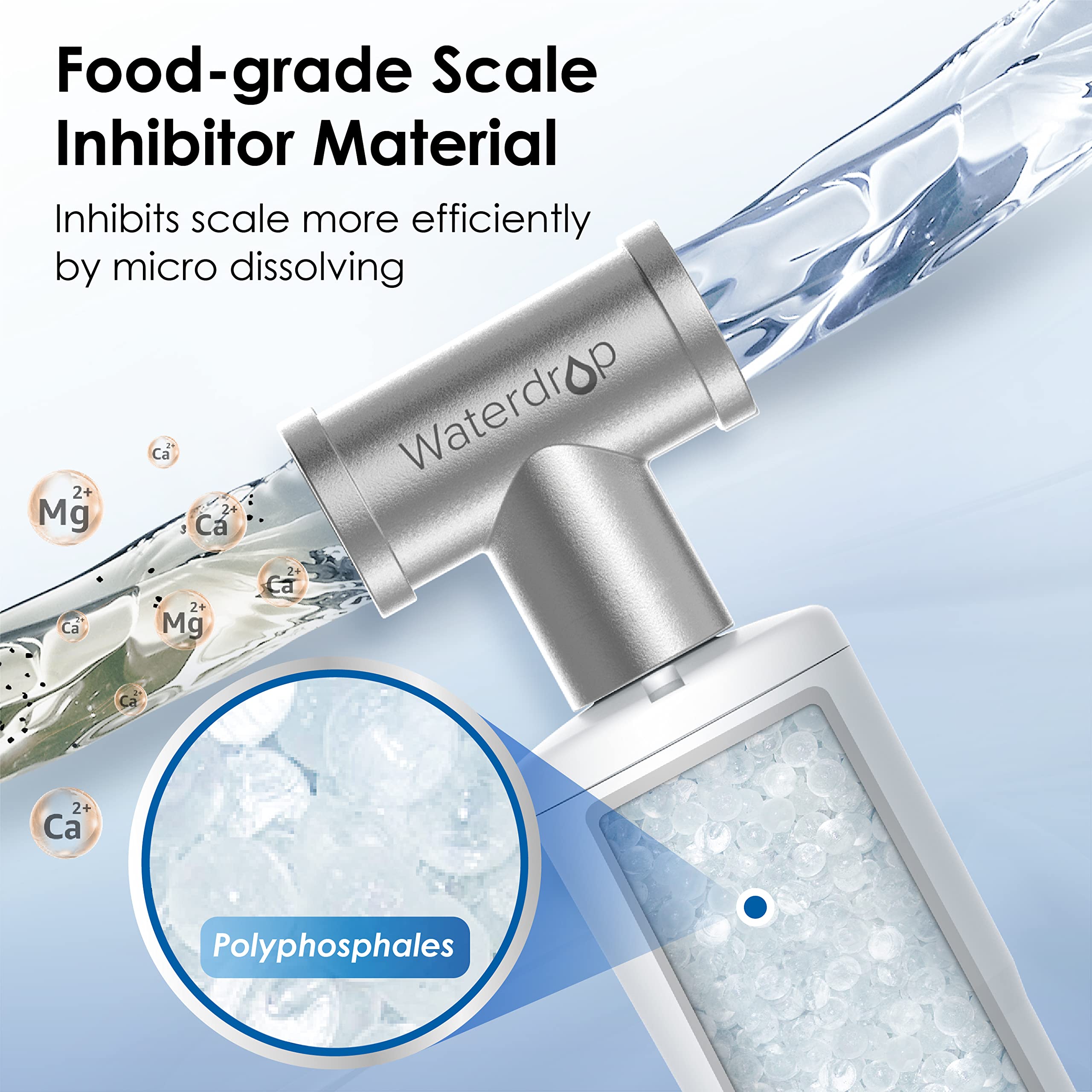 Waterdrop AP431 AP430SS Whole House Water Filter System - Scale Inhibitor & Heater Softener with Replacement Cartridges (3-Pack) | Prevents Limescale Build-Up for Hot Water Appliances, Showers & Plumbing Systems
