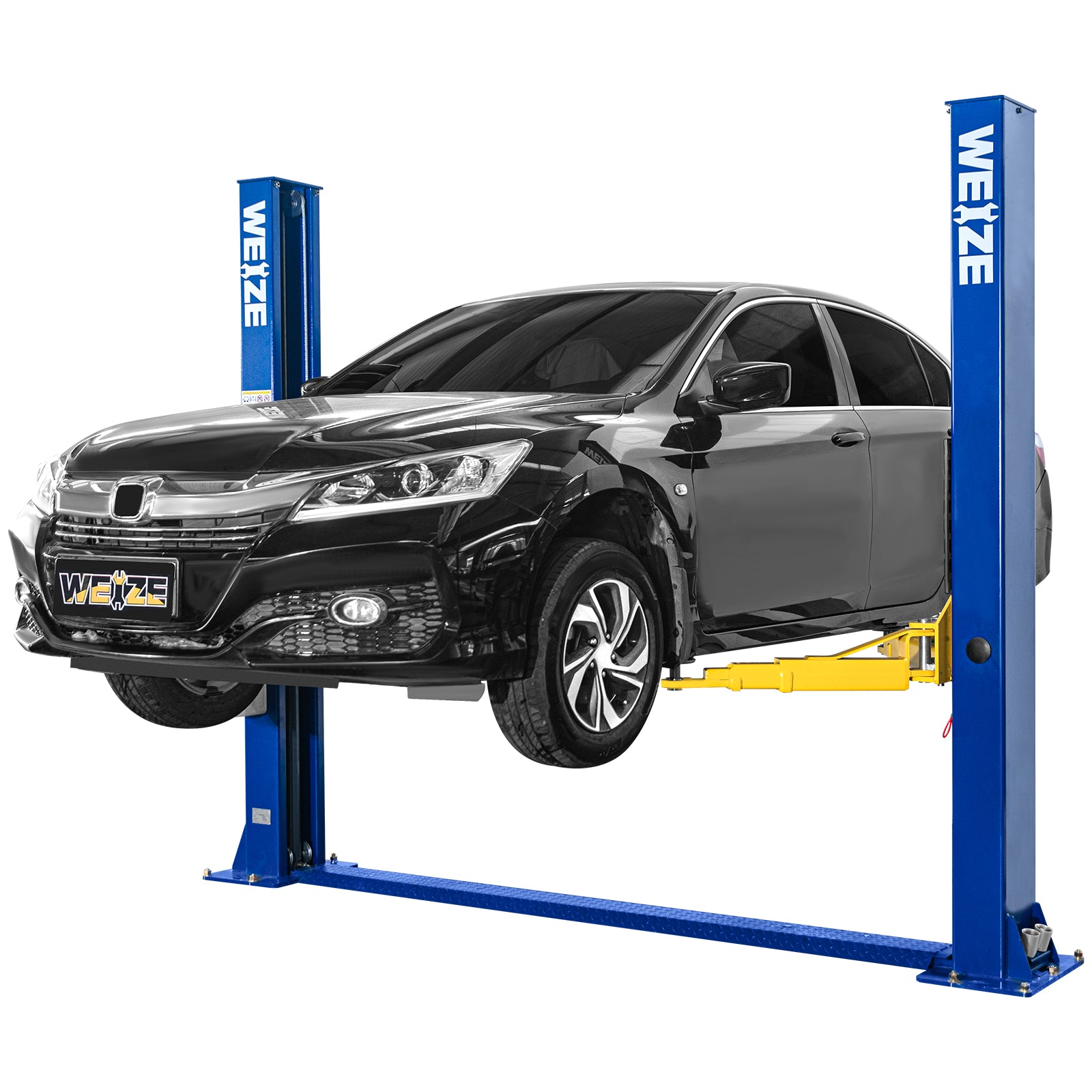 WEIZE 2 Post Car Lift 11000 lbs Capacity - 220V 3HP Heavy Duty Auto Lift with Double Point Lock Release for Auto Repair Shops & Home Garages