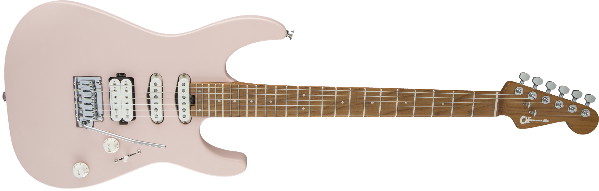 Charvel Pro Mod DK24 HSS Electric Guitar - Shell Pink Finish | Professional Grade Solid Body Guitar for Rock, Metal & Stage Performance