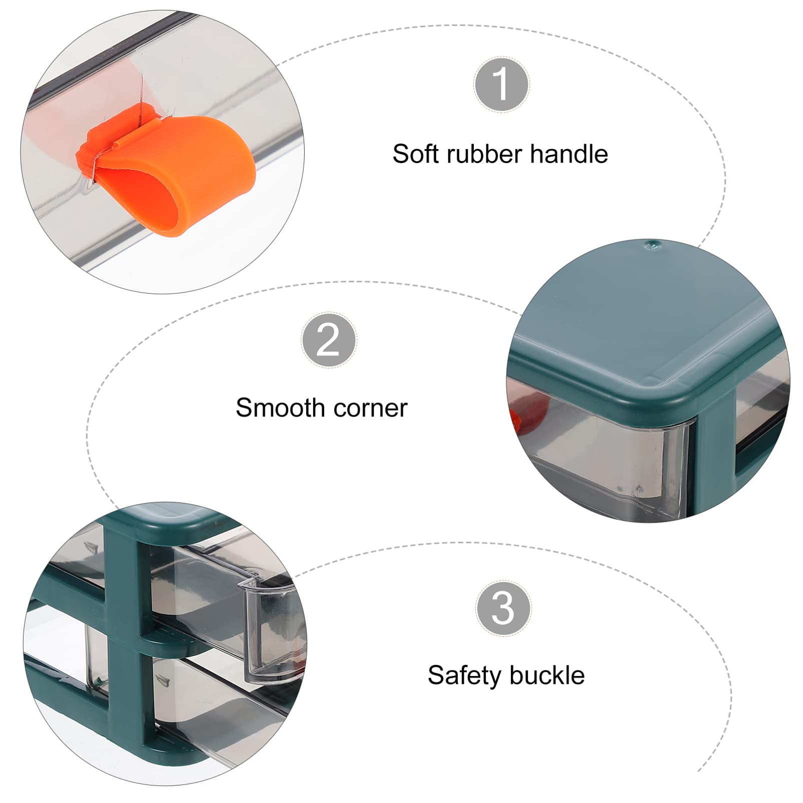 BESPORTBLE 3 Drawer Makeup Storage Box | Small Cosmetic Organizer for Desk & Bathroom