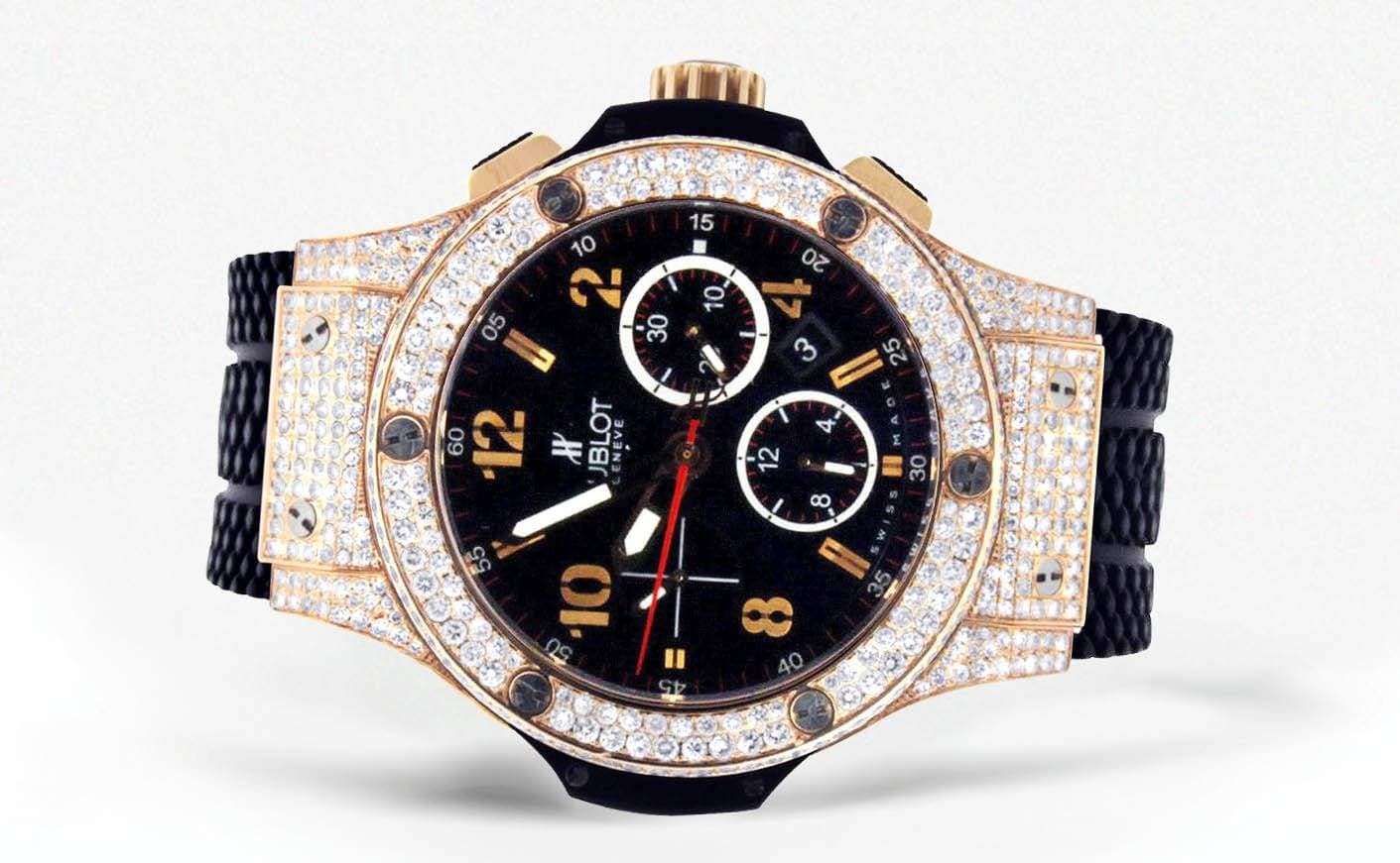 Luxury Diamond Hublot Big Bang Men's Watch - 18K Rose Gold Plated | Perfect for Formal Events, Business Meetings & Special Occasions