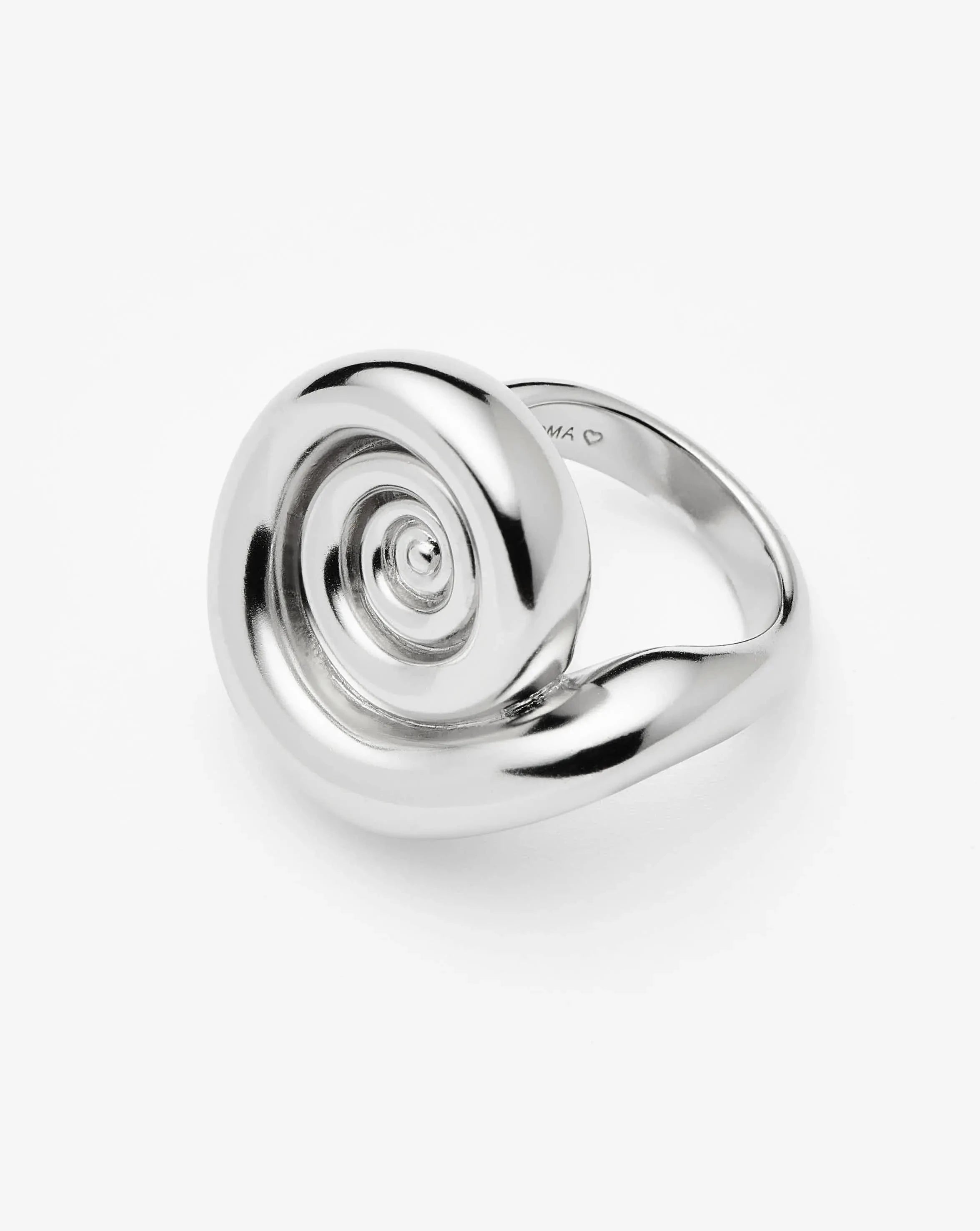 Spiral Statement Ring for Women - Elegant Silver Plated Fashion Jewelry - Perfect for Parties, Date Nights & Special Occasions