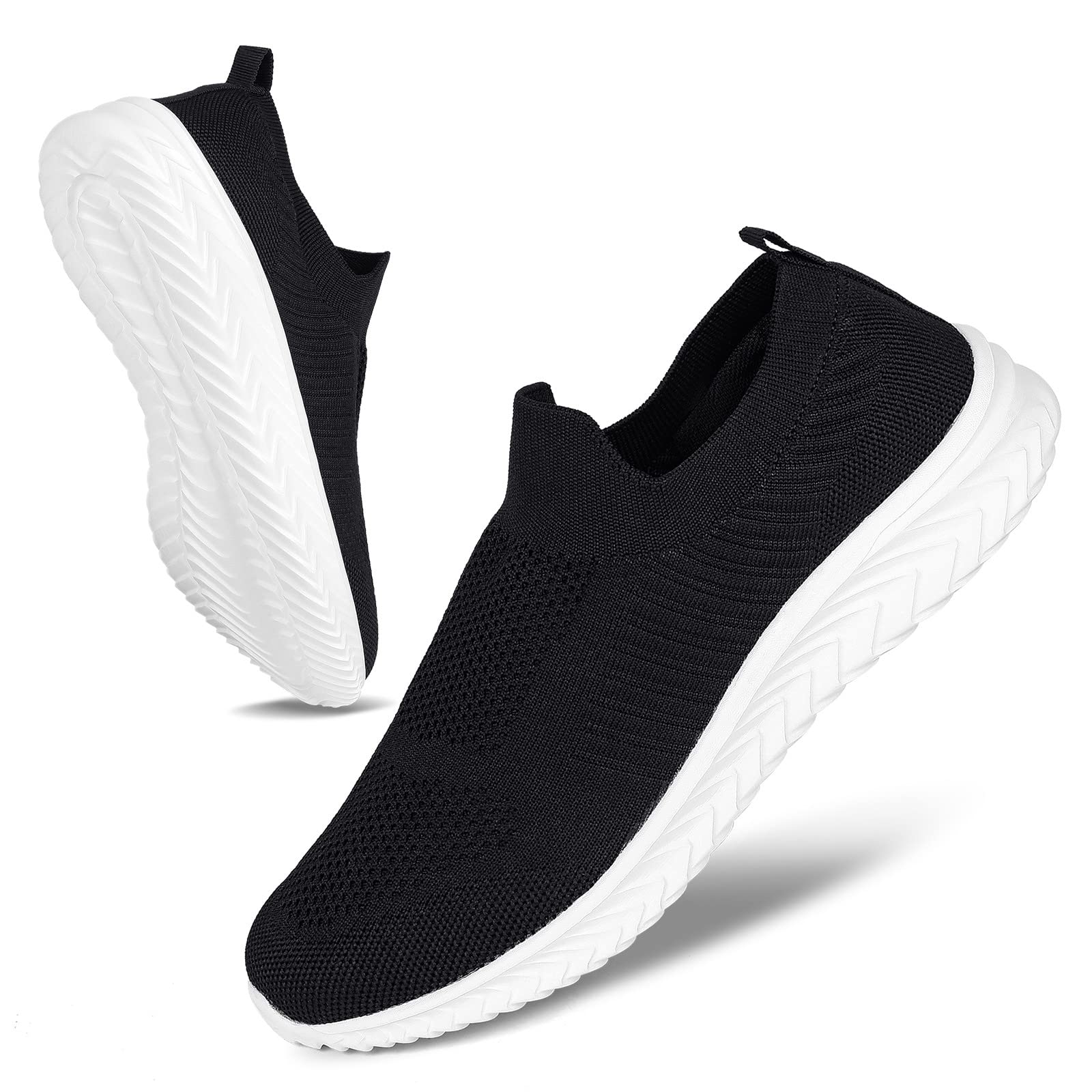 **JIAFO Men's Slip-On Sneakers - Lightweight Breathable Mesh Walking Shoes for Men - Casual Athletic Running Shoes for Everyday Comfort | Perfect for Work, Travel & Gym**