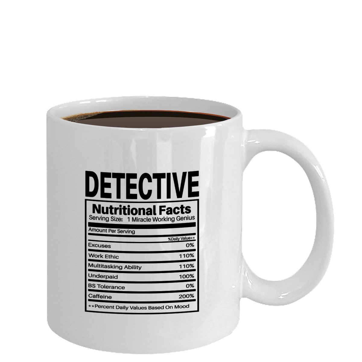 Detective Coffee & Tea Mug - Funny Novelty Gift for Mystery Lovers - Perfect for Office, Home & Detective Theme Parties