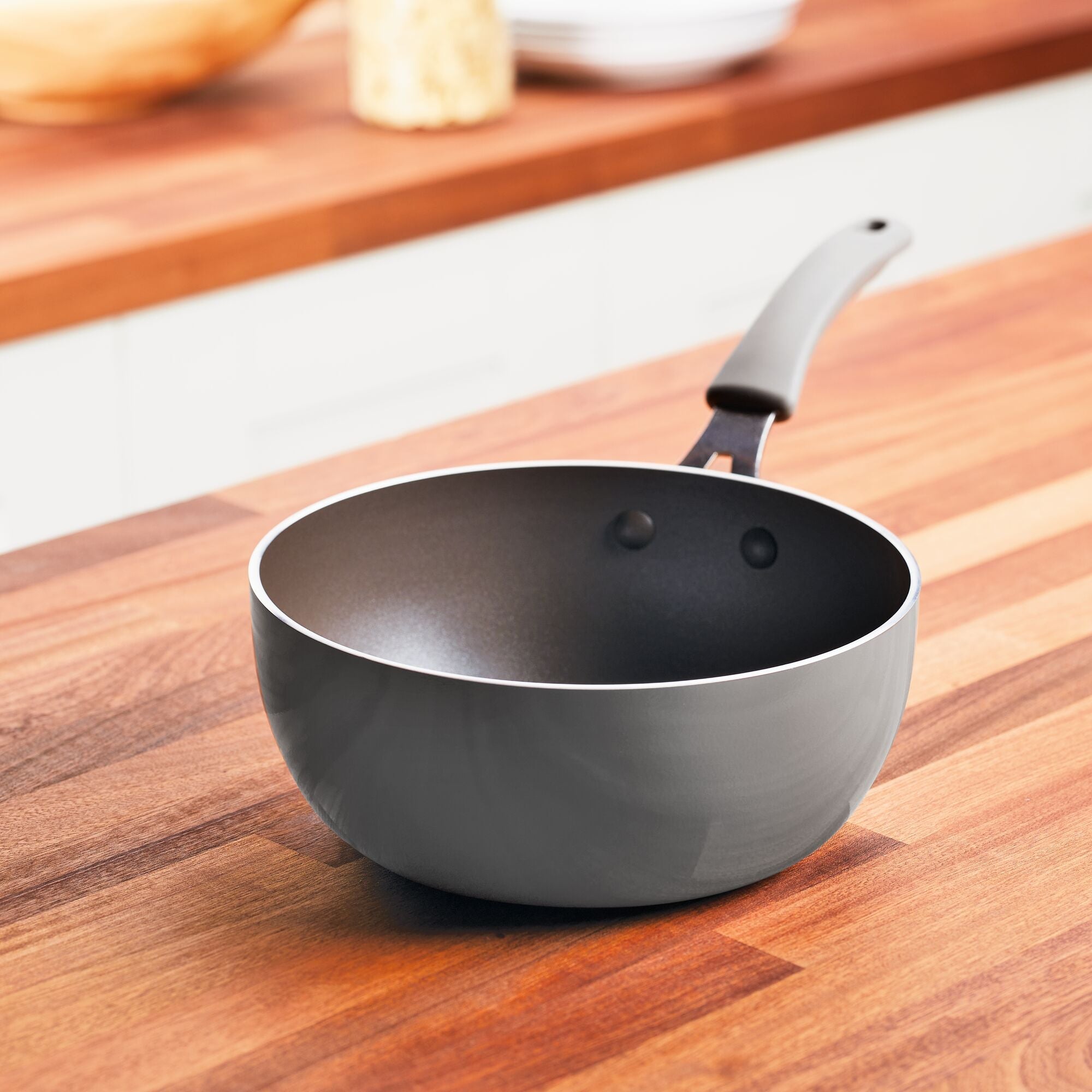 Cook & Create 3 Quart Nonstick Saucier Pan with Lid - Perfect for Sauces, Stews & Melting Cheese - Ideal for Home Chefs & Professional Kitchens