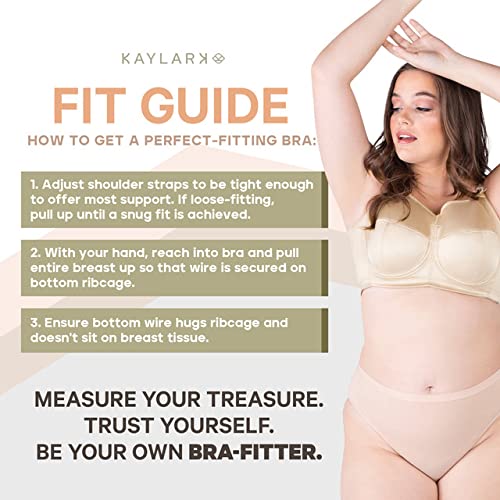 Kaye Larcky B003 High-Impact Sports Bra - Padded Back Support & Layered Cups for Full Coverage | Workout Essentials in Nude | Perfect for Running, Yoga & Gym Training