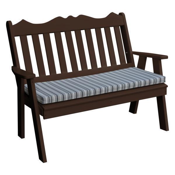 Premium A&L Furniture Poly Royal English Garden Bench - Weather-Resistant Outdoor Patio Seating for Gardens, Porches & Backyards
