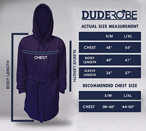DudeRobe Men's Hooded Robe and Sweatpants Set - Ultra Soft & Comfortable Loungewear for Relaxation | Perfect Father's Day Gift for Dad | Ideal for Home, Spa, and Vacation Wear