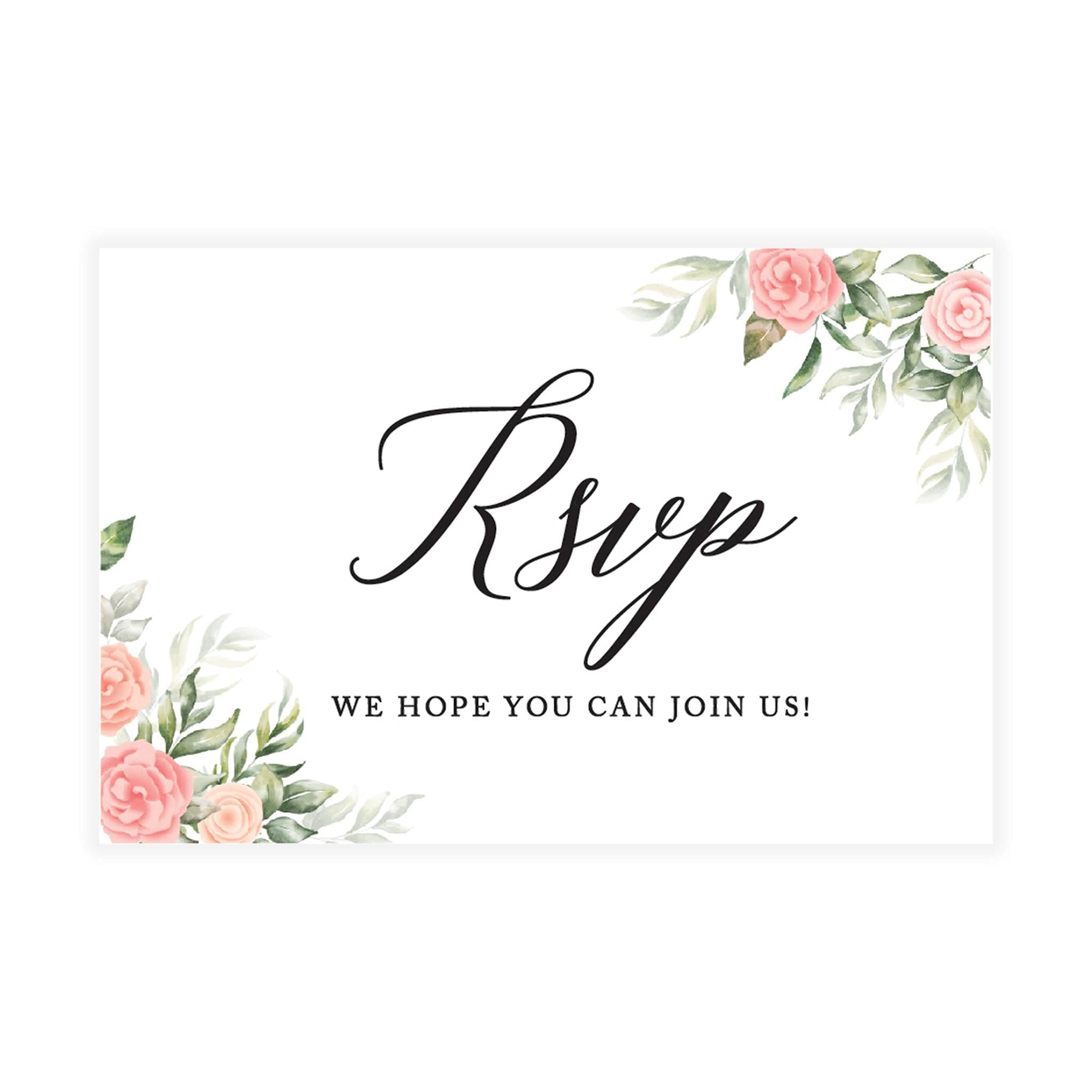 Personalized RSVP Postcards 56-Pack - Coral Watercolor Floral Wedding Invitation Cards, Custom Bridal Shower, Baby Shower & Birthday Event Stationery - 4x6 Inch Premium Cardstock with Return Address - Perfect for Wedding RSVPs, Party Invitations & Special Event Responses