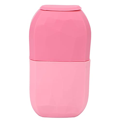 Pink Ice Roller for Face & Eyes - Reusable Silicone Facial Massager to Reduce Puffiness & Dark Circles | At-Home Skincare Tool for Glowing Skin | Perfect for Morning Routine & Post-Workout Recovery