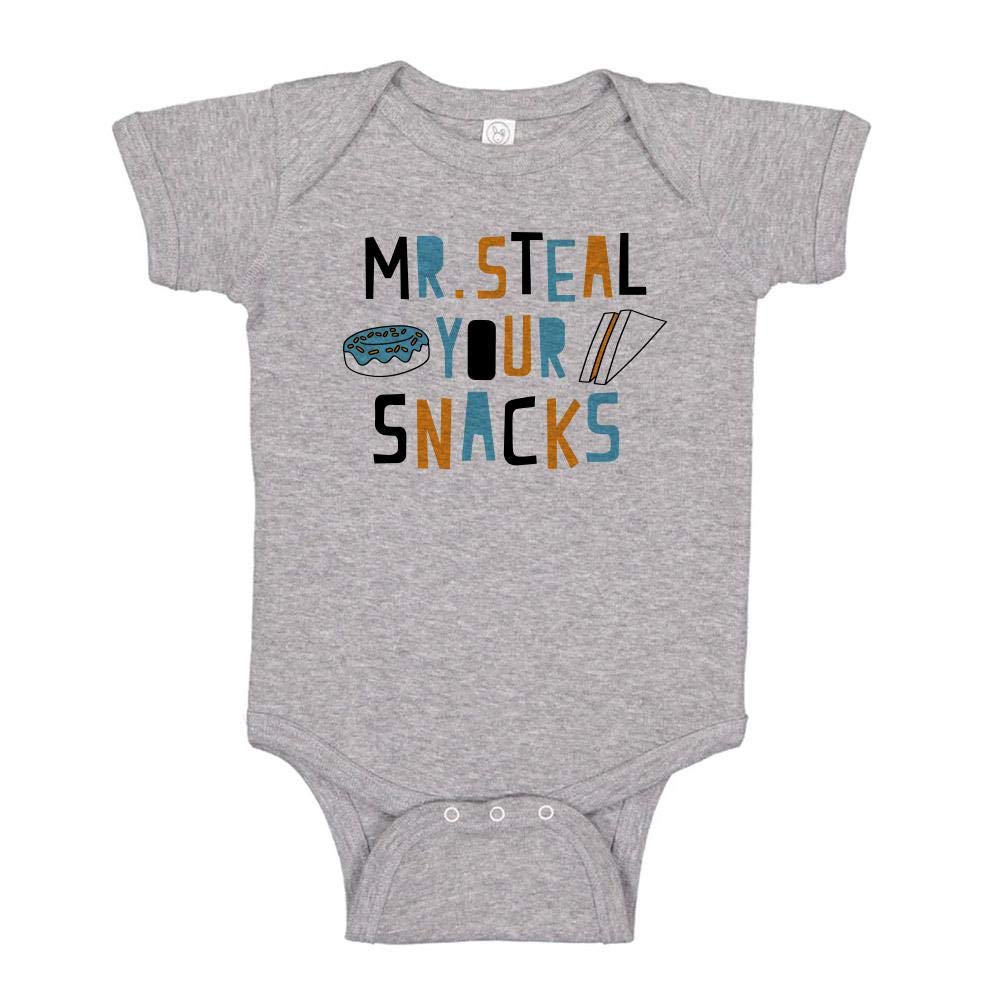 TATY Kids Mr. Steal Your Snacks Baby Bodysuit - Cute Infant Onesie for Boys & Girls - Perfect for Playtime, Photo Shoots & Family Outings