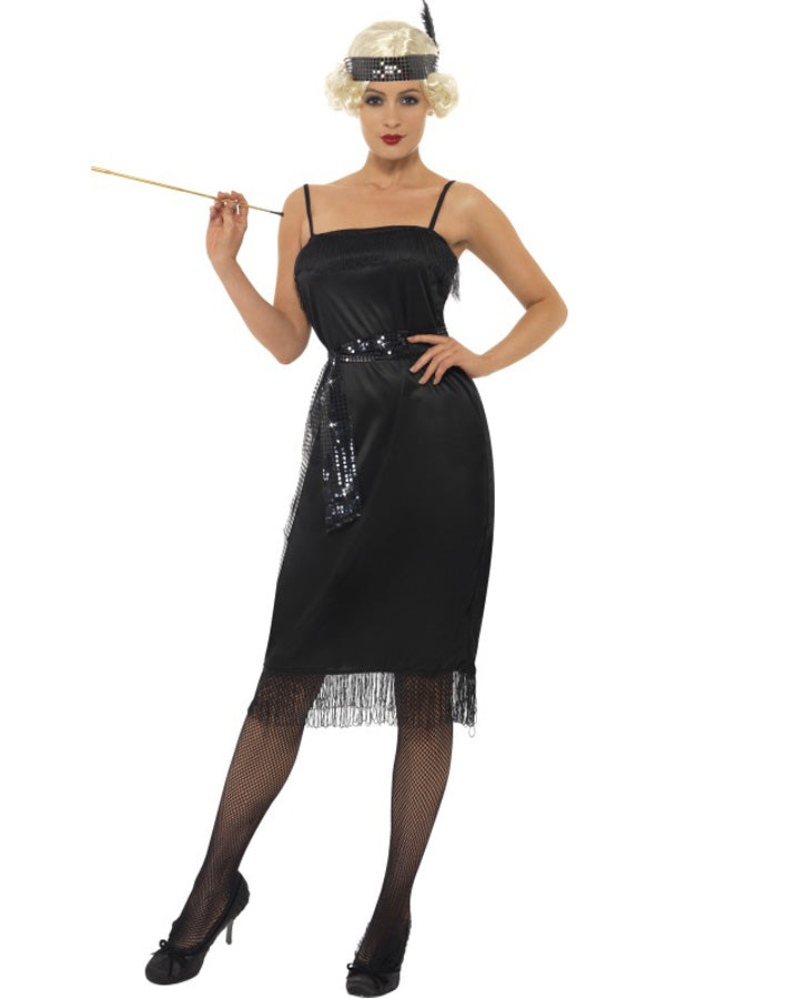 1920s Black Flapper Dress for Women - Vintage Gatsby Party Costume - Perfect for Halloween, Roaring 20s Theme Parties & Jazz Age Events