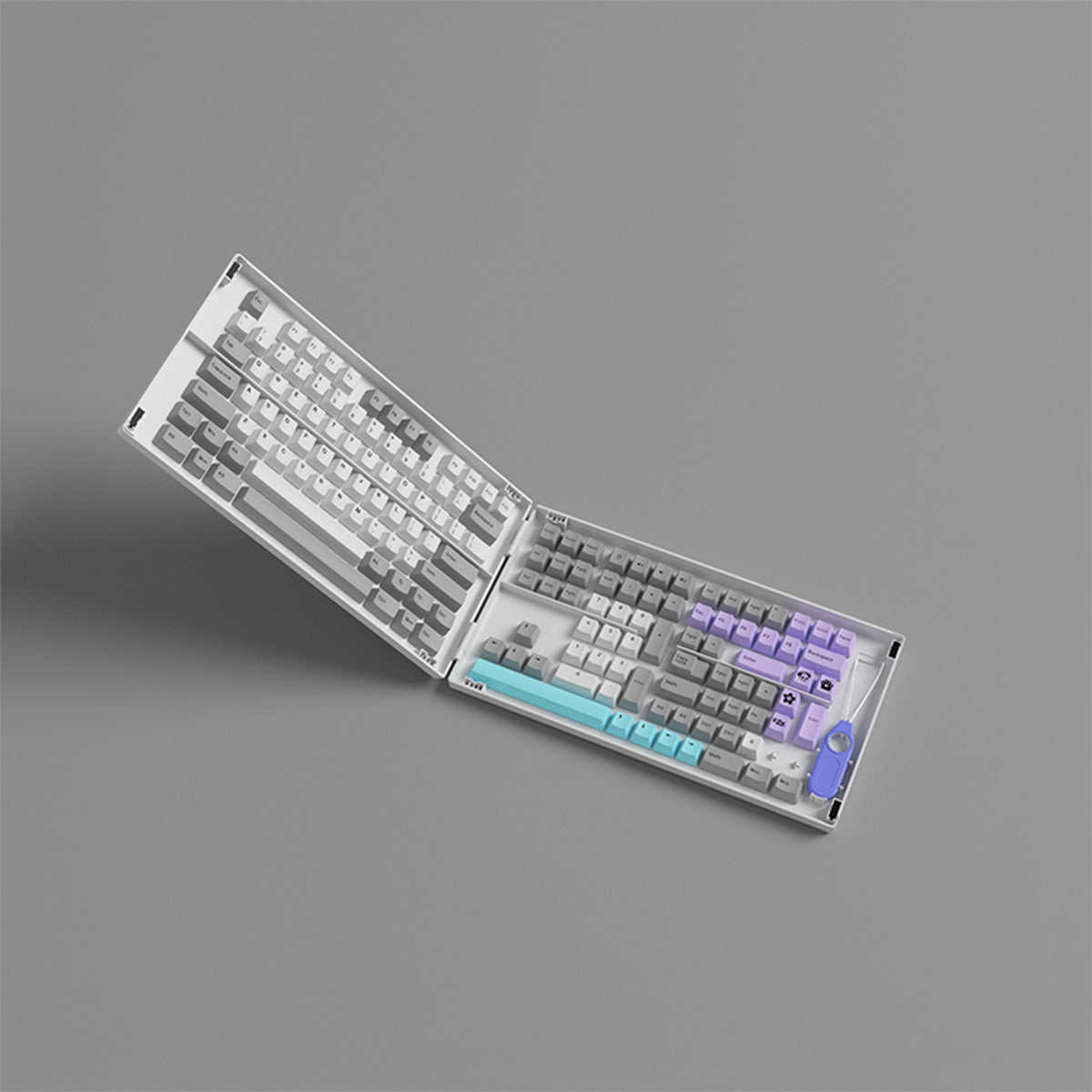 Akko Silent Fullset PBT Doubleshot Cherry Profile 177 Keycaps - Premium Mechanical Keyboard Keycap Set for Typing & Gaming (Compatible with MX Switches) - Perfect for Office, Home & Gaming Setup