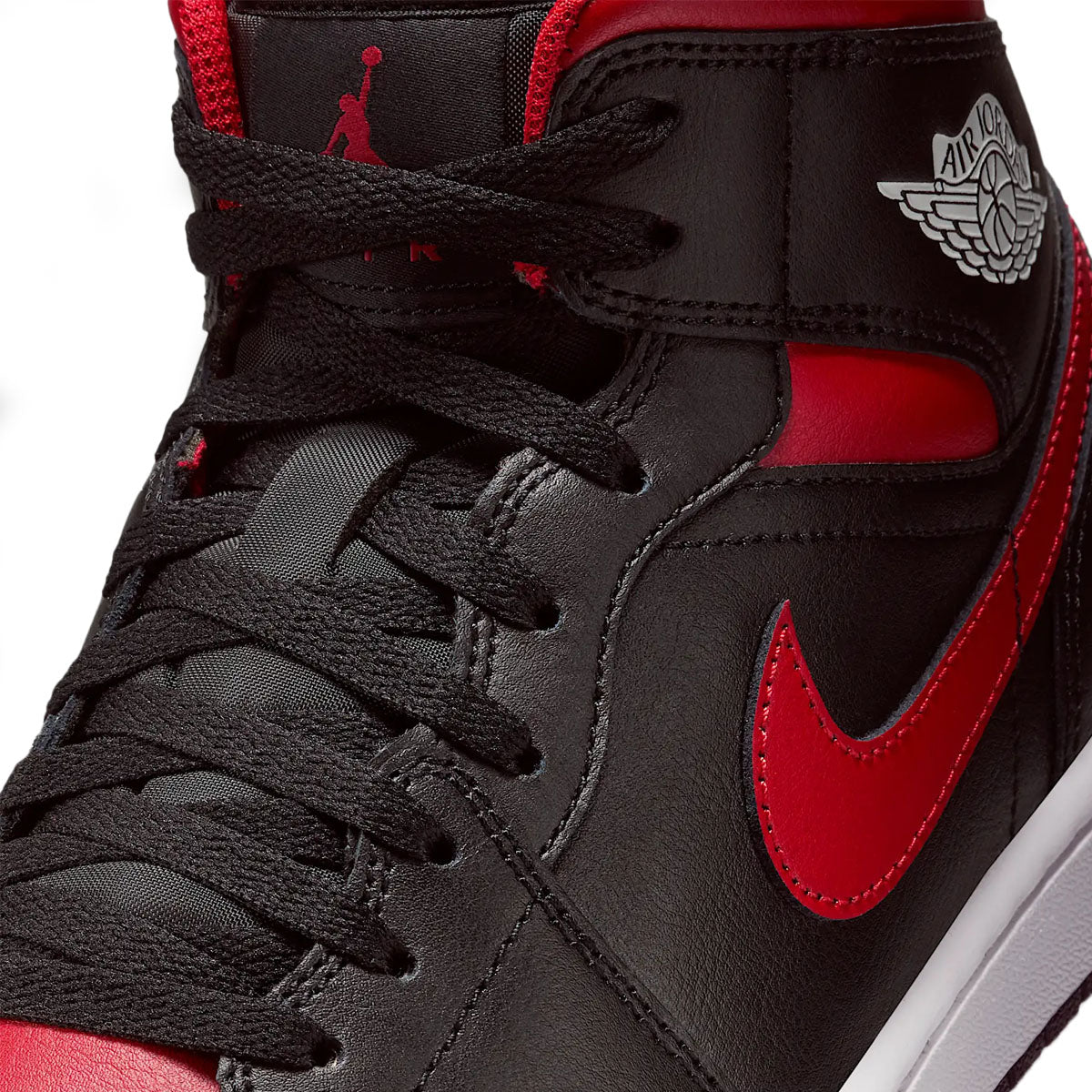Air Jordan 1 Mid 'Bred' Basketball Shoes - Men's High-Top Sneakers for Streetwear & Casual Wear | Perfect for Basketball, Gym & Everyday Fashion
