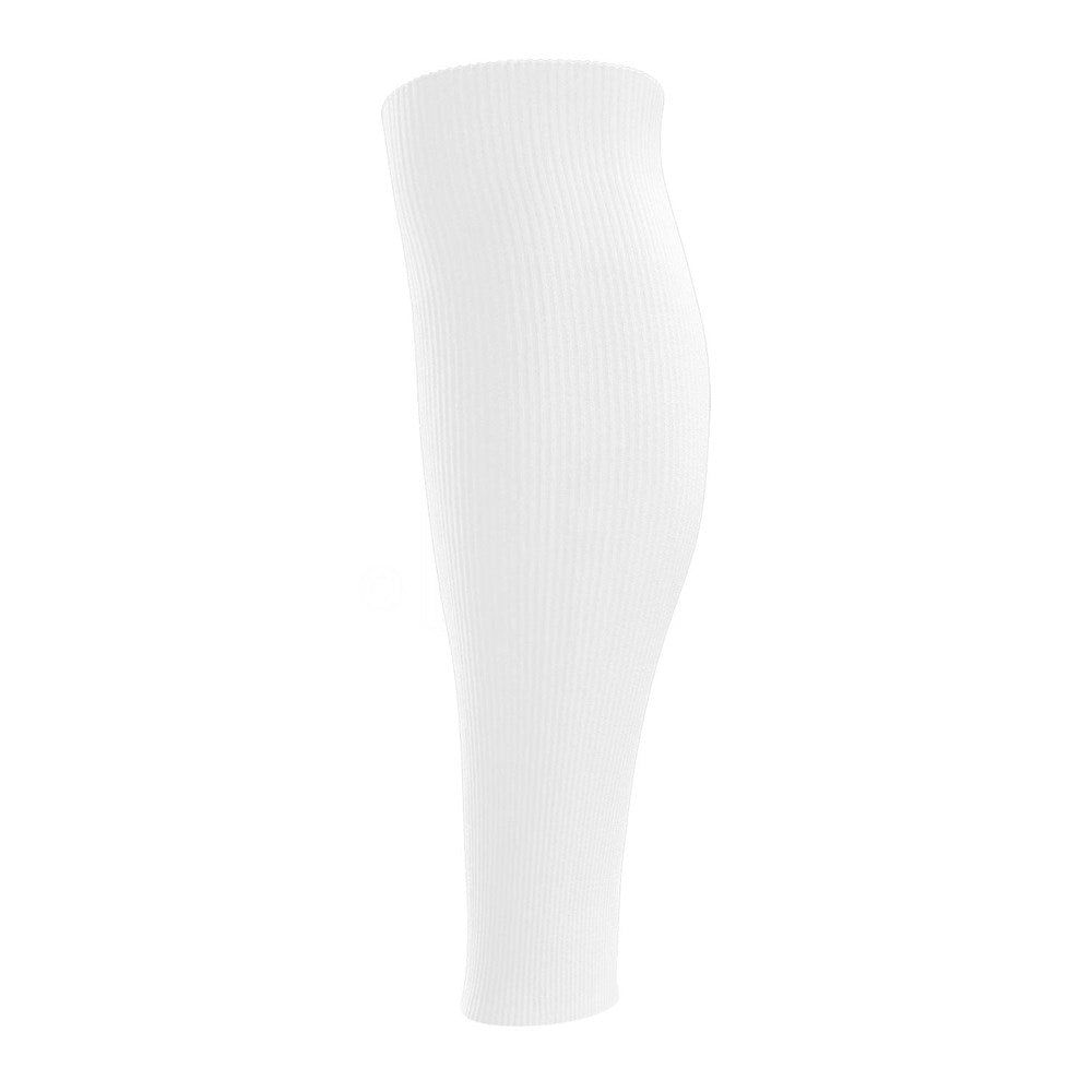 FC Football Sock Sleeve - White Compression Leg Sleeves for Soccer, Running & Sports - Breathable & Supportive Athletic Gear
