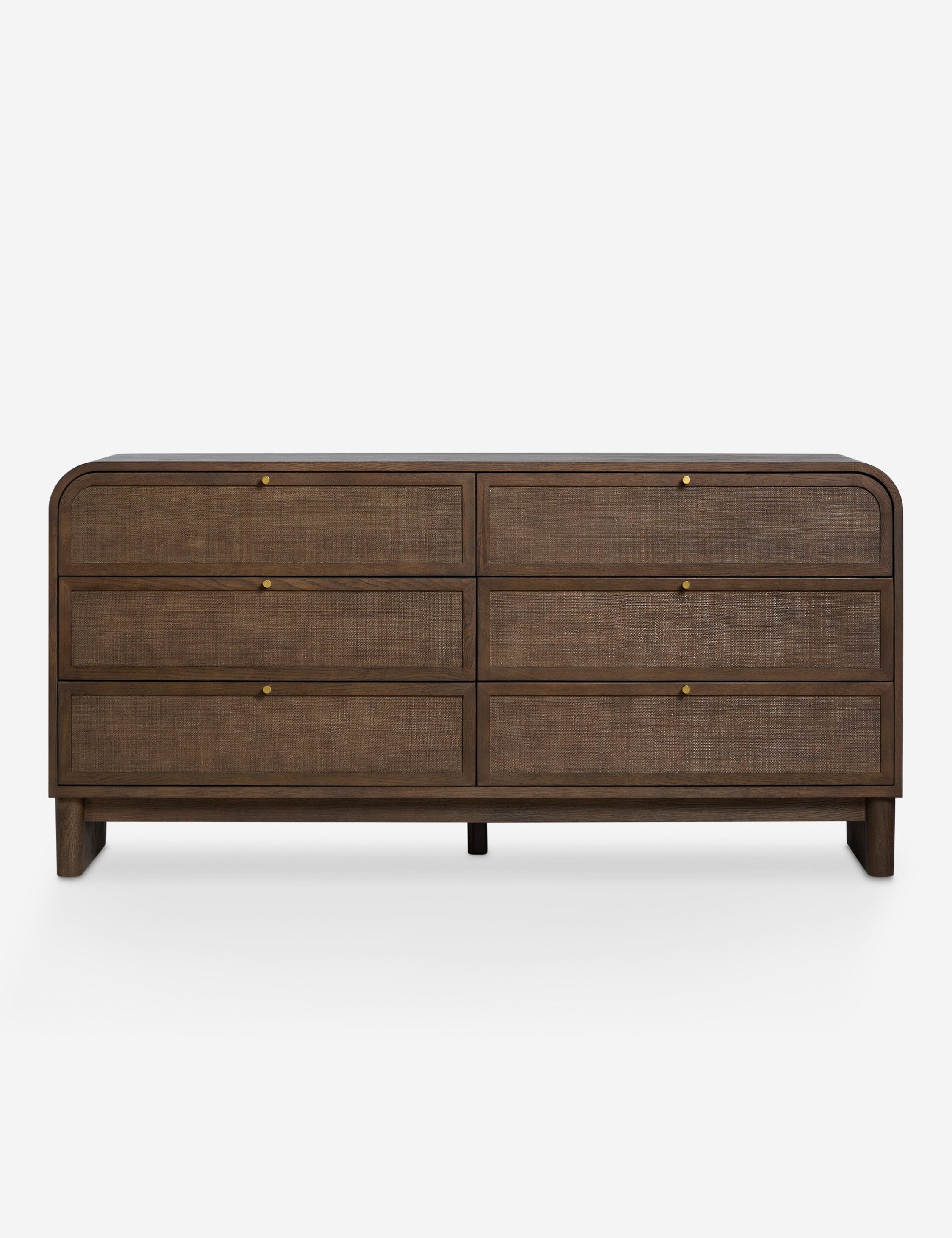 Suzette Wide Dresser - Modern 6-Drawer Wooden Chest for Bedroom Storage & Organization | Perfect for Clothes, Linens & Home Decor