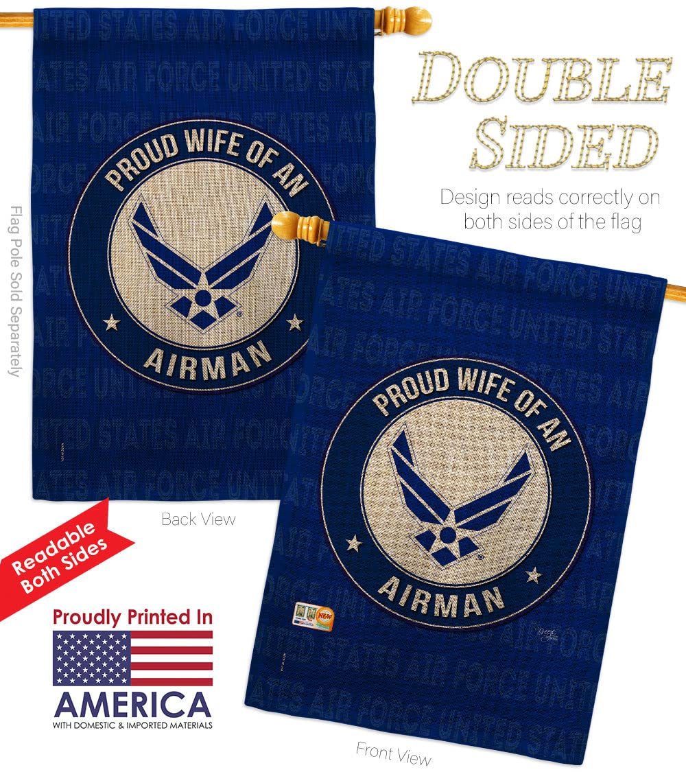 USA Made Double-Sided 28x40 Inch Air Force Garden Flag - Patriotic Military House Banner for US Armed Forces Veterans, Retirees & Proud Families | Perfect Yard Decoration for Memorial Day, Veterans Day & Military Appreciation Events