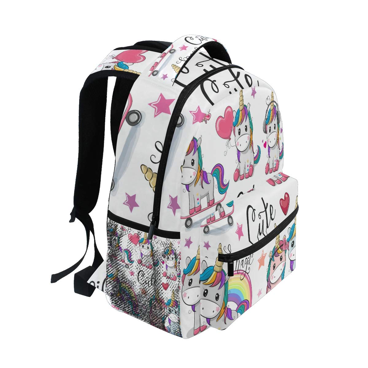 Senya Unicorn School Backpack for Teens - Cute Couple Backpacks for Girls & Boys, Durable Travel Bag for School, College, Day Trips & Outdoor Adventures